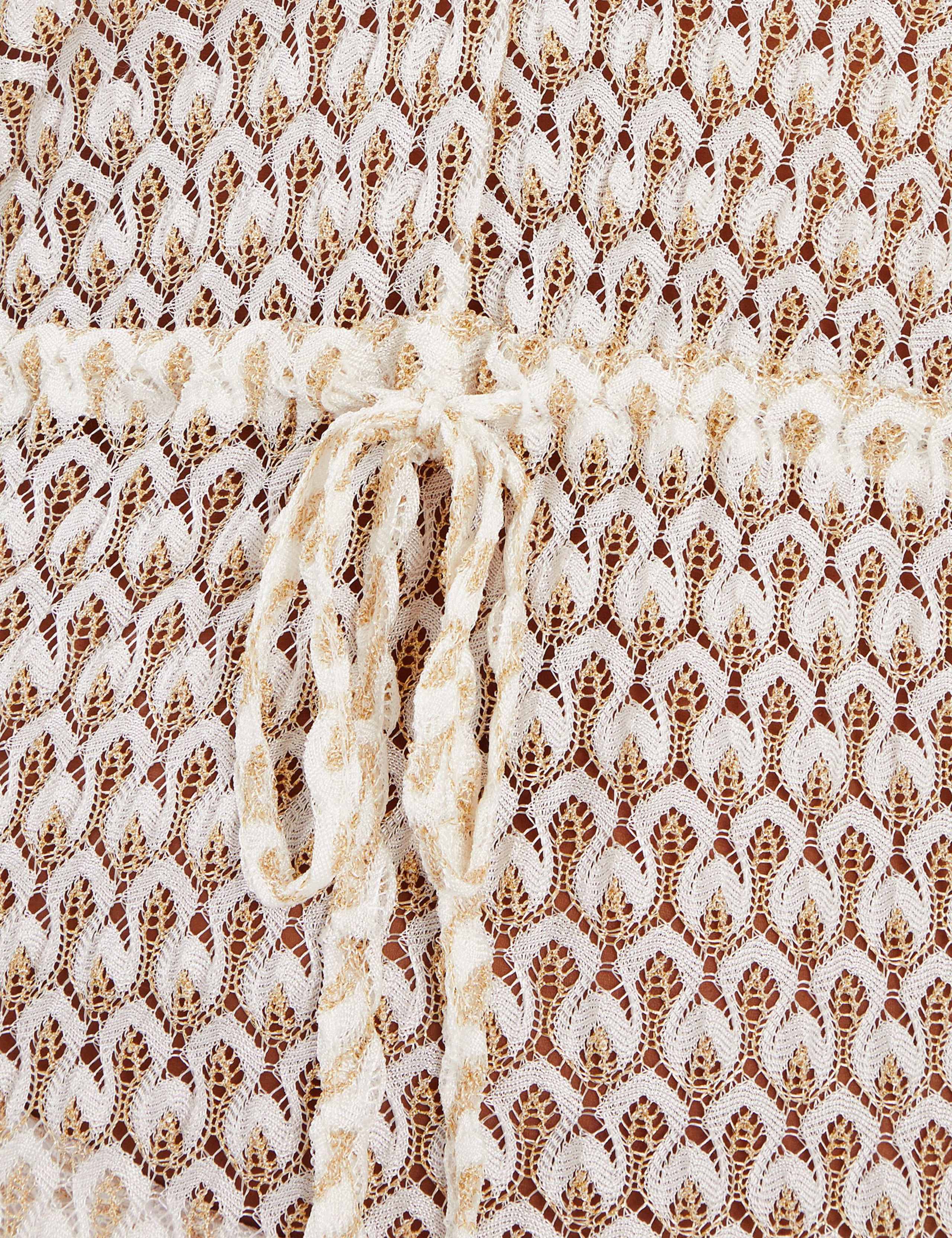 Metallic Knitted V-Neck Maxi Kaftan 5 of 5