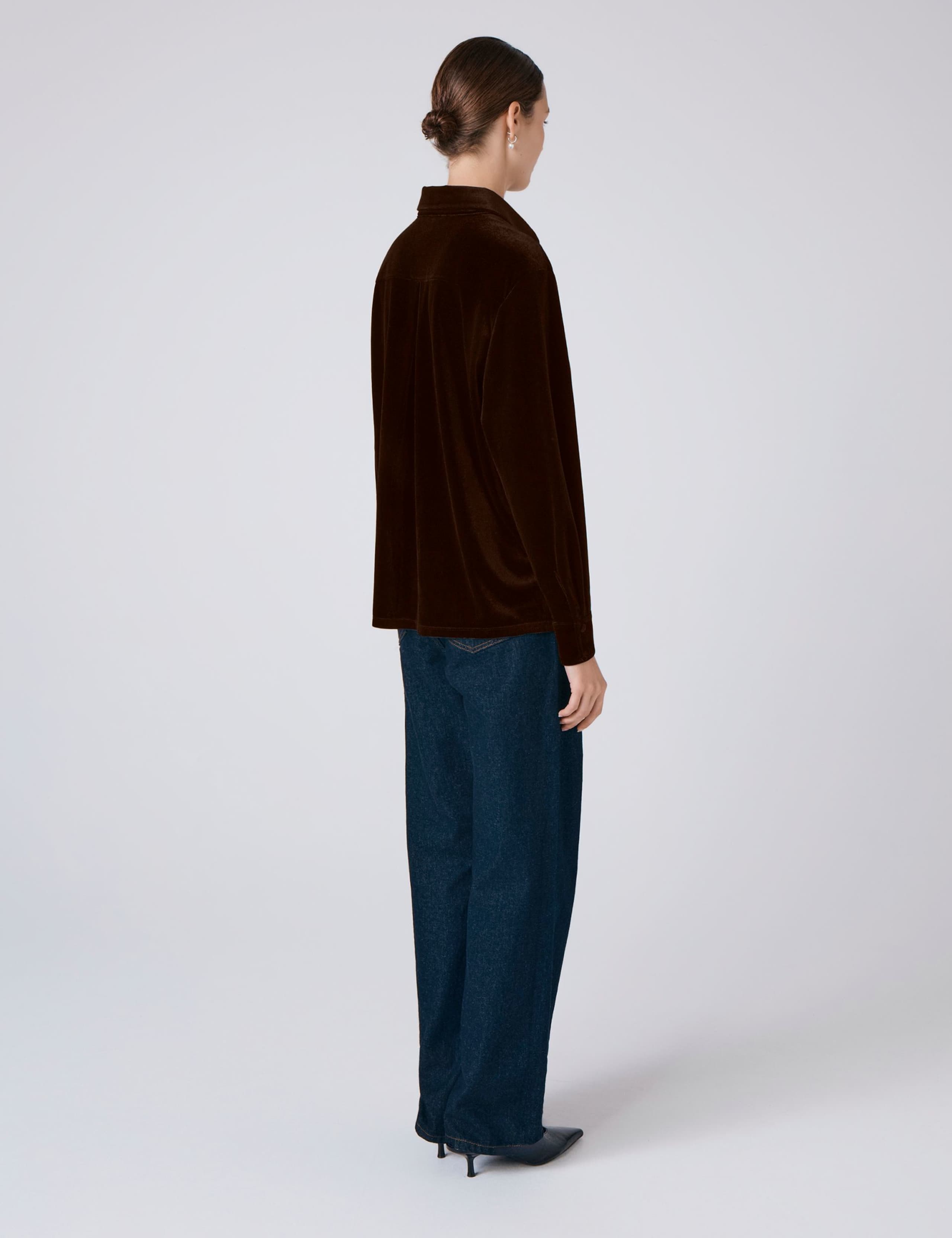 Velvet Button Through Shirt 3 of 3