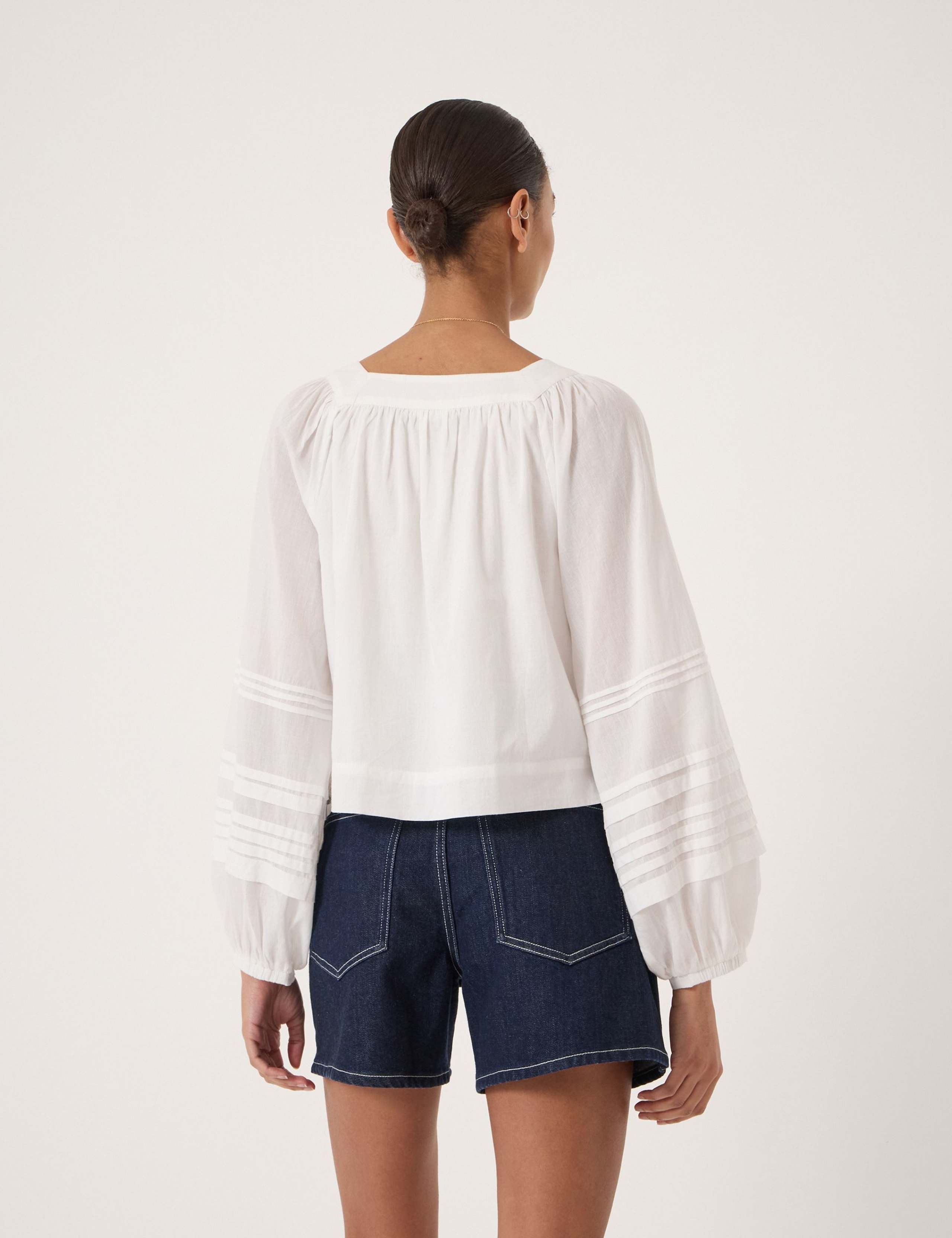 Pure Cotton Square Neckline Blouse 4 of 5