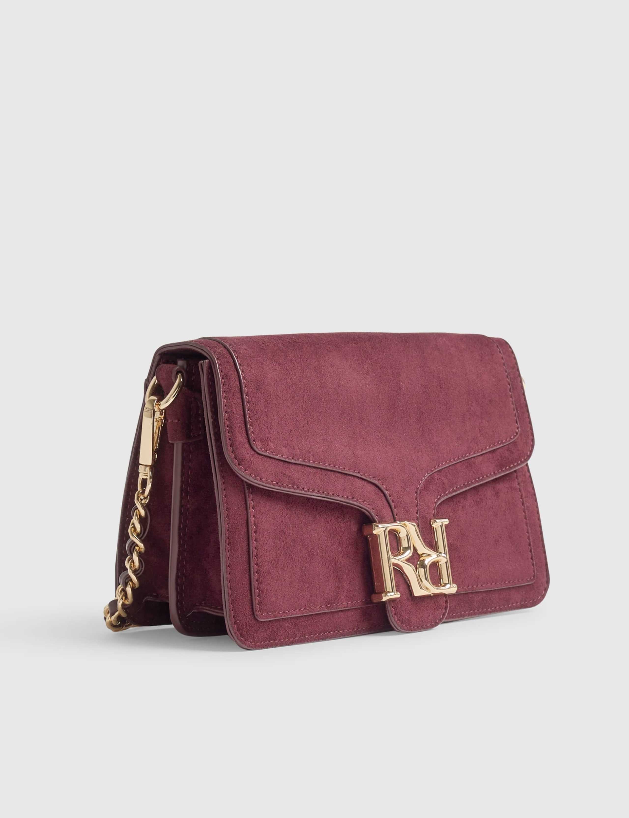 Faux Suede Flap Front Shoulder Bag 4 of 4
