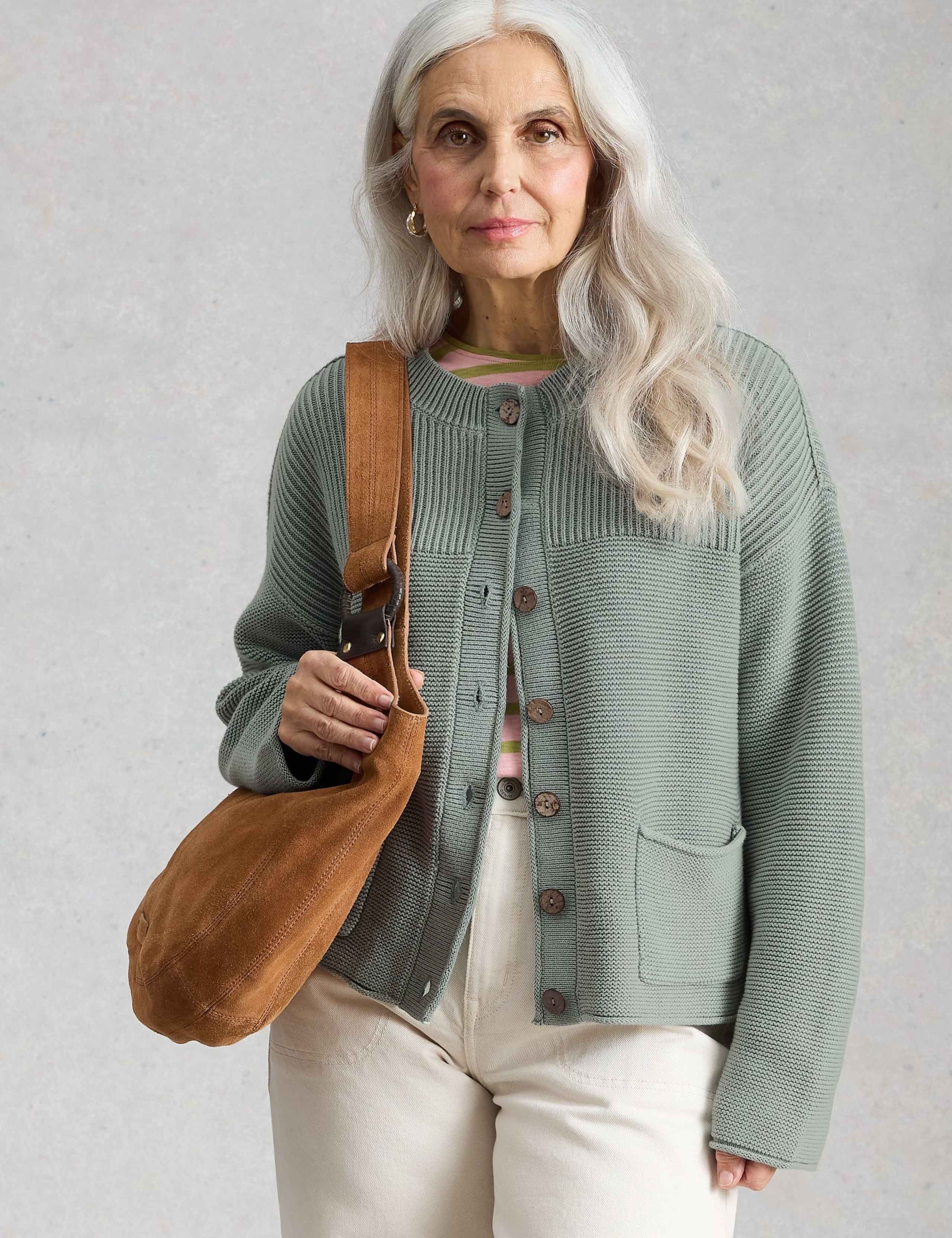 Pure Cotton Textured Cardigan 5 of 6