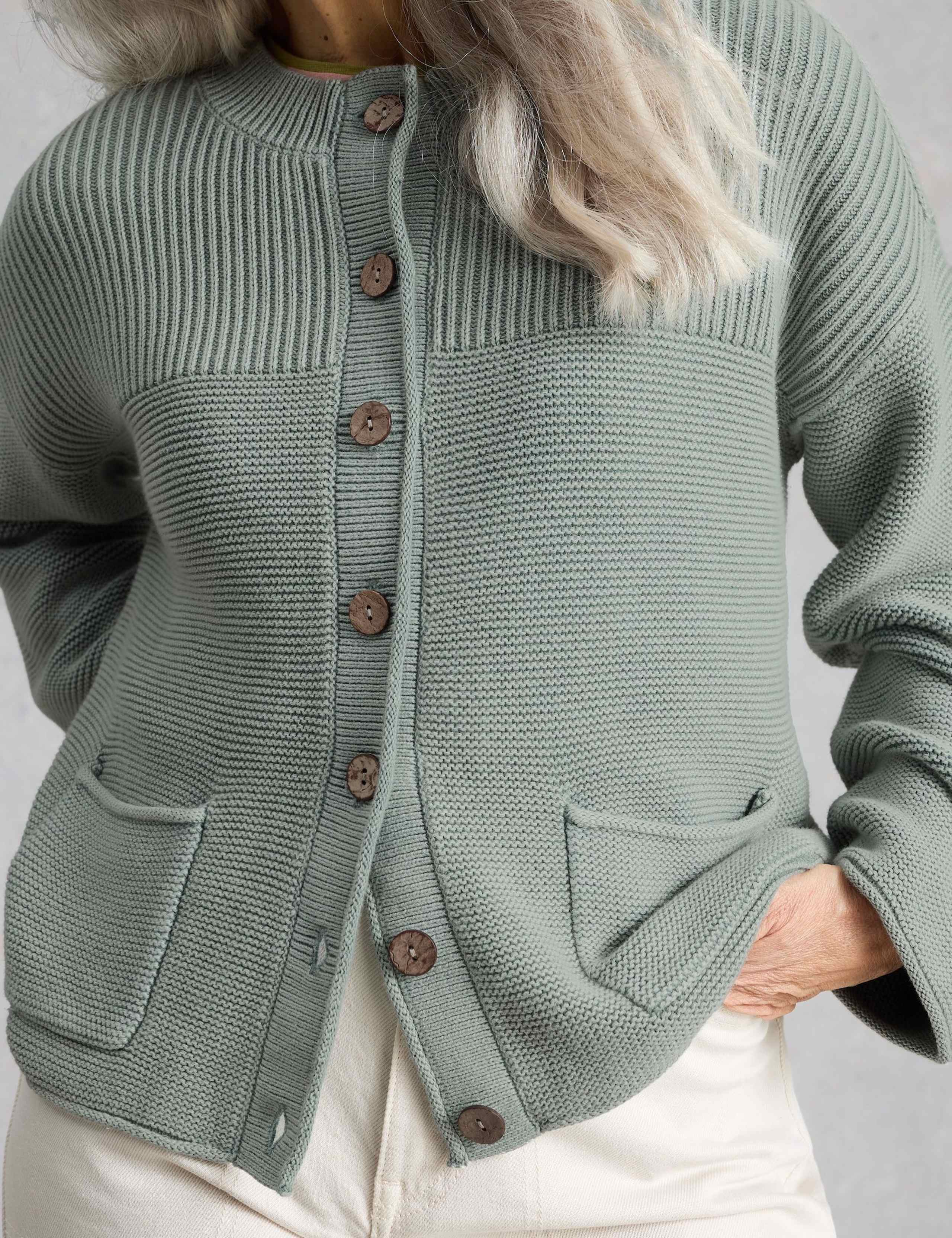 Pure Cotton Textured Cardigan 6 of 6