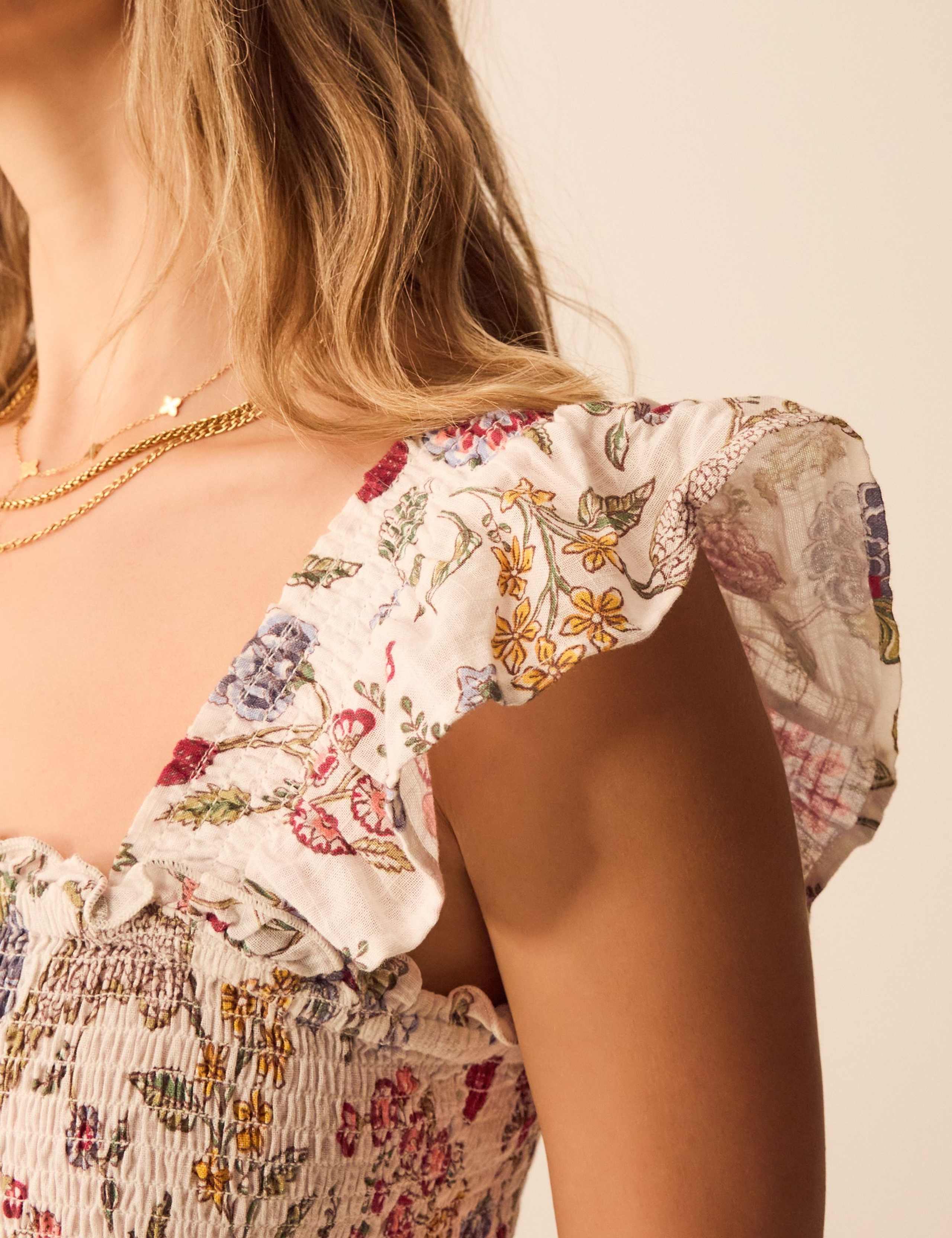 Pure Cotton Floral Maxi Beach Dress 3 of 3