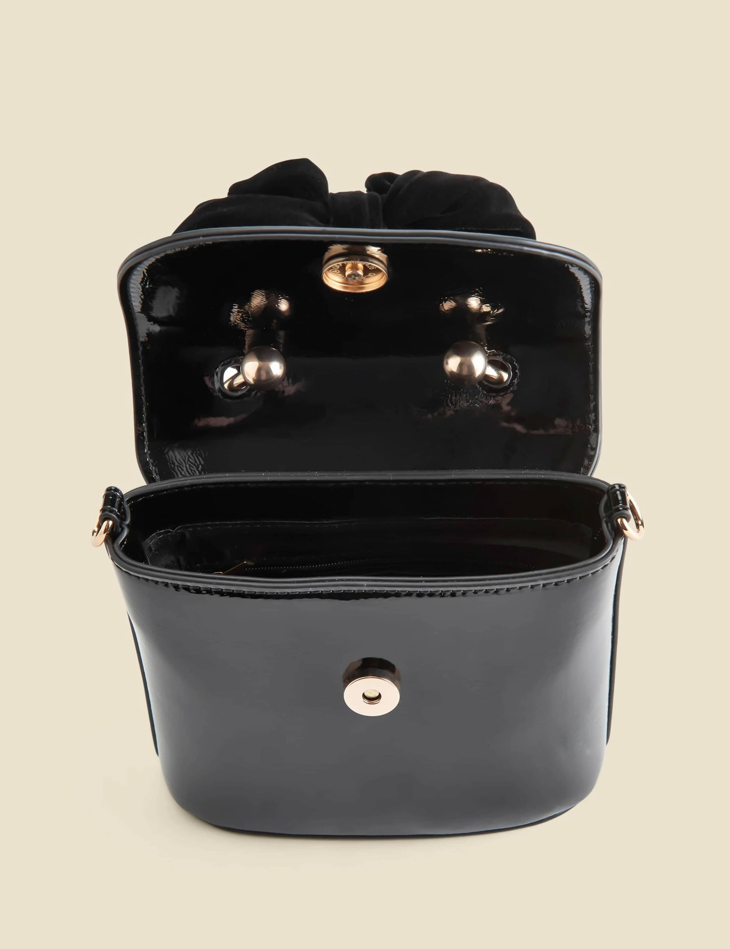 Velvet Bow Detail Clutch Bag 5 of 5
