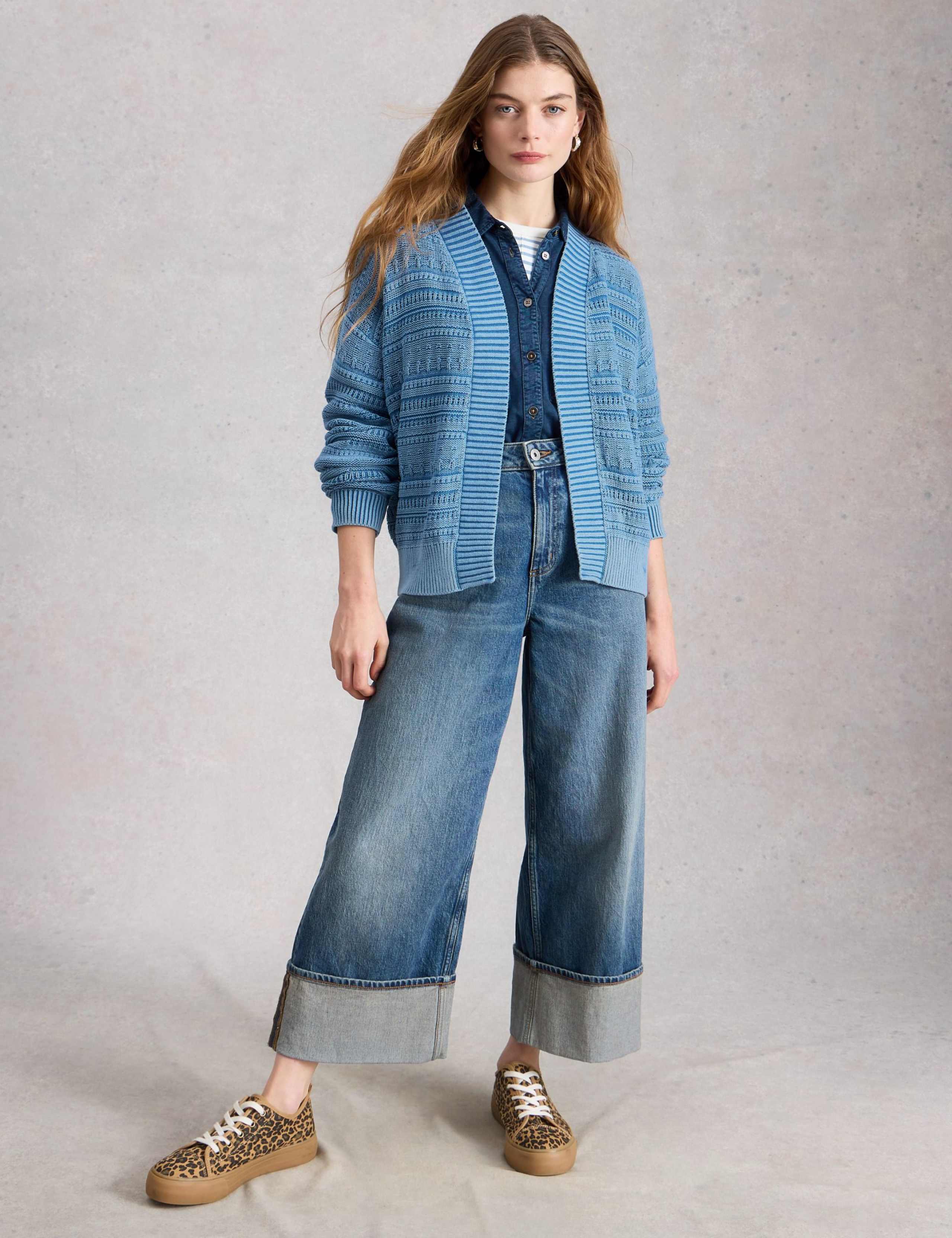 Pure Cotton Textured Cardigan 1 of 6