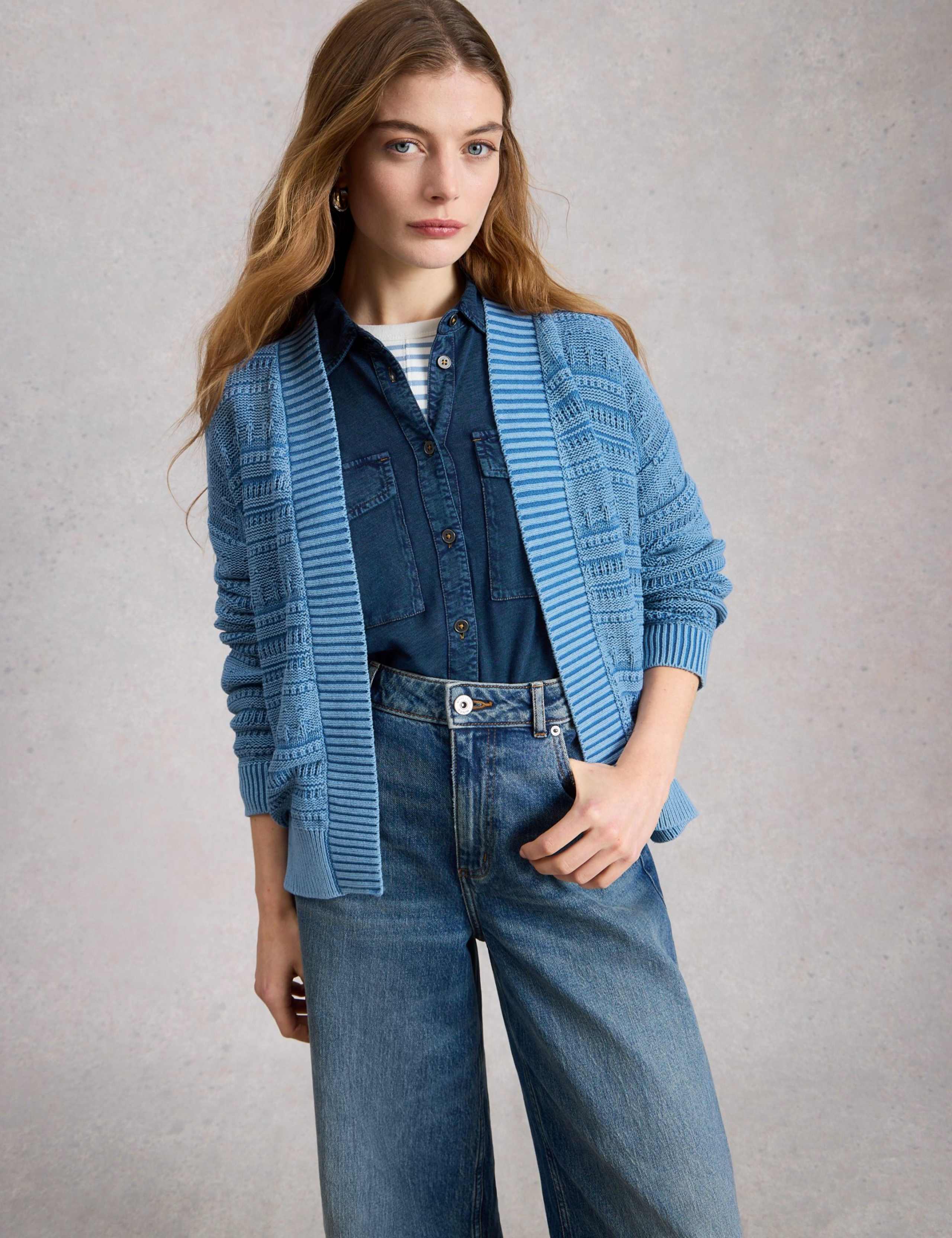 Pure Cotton Textured Cardigan 6 of 6