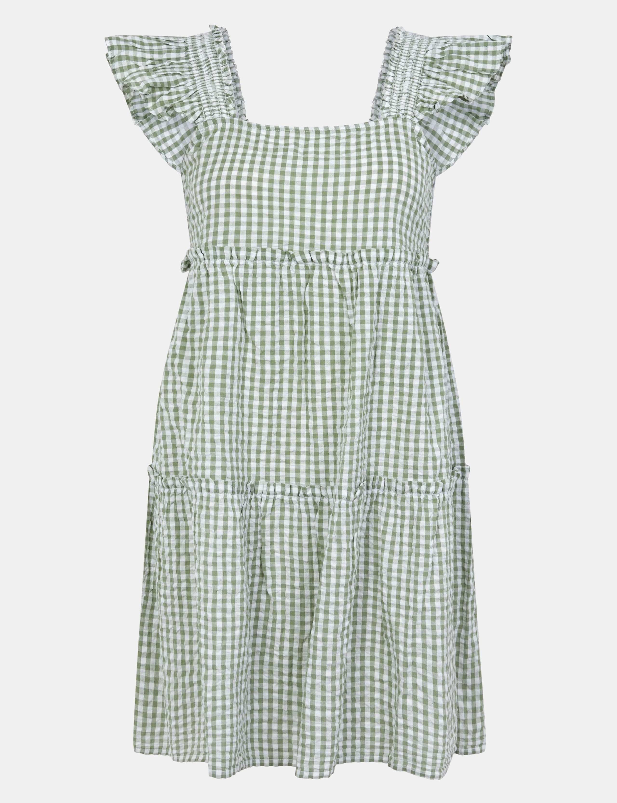 Pure Cotton Checked Mini Beach Dress 2 of 4