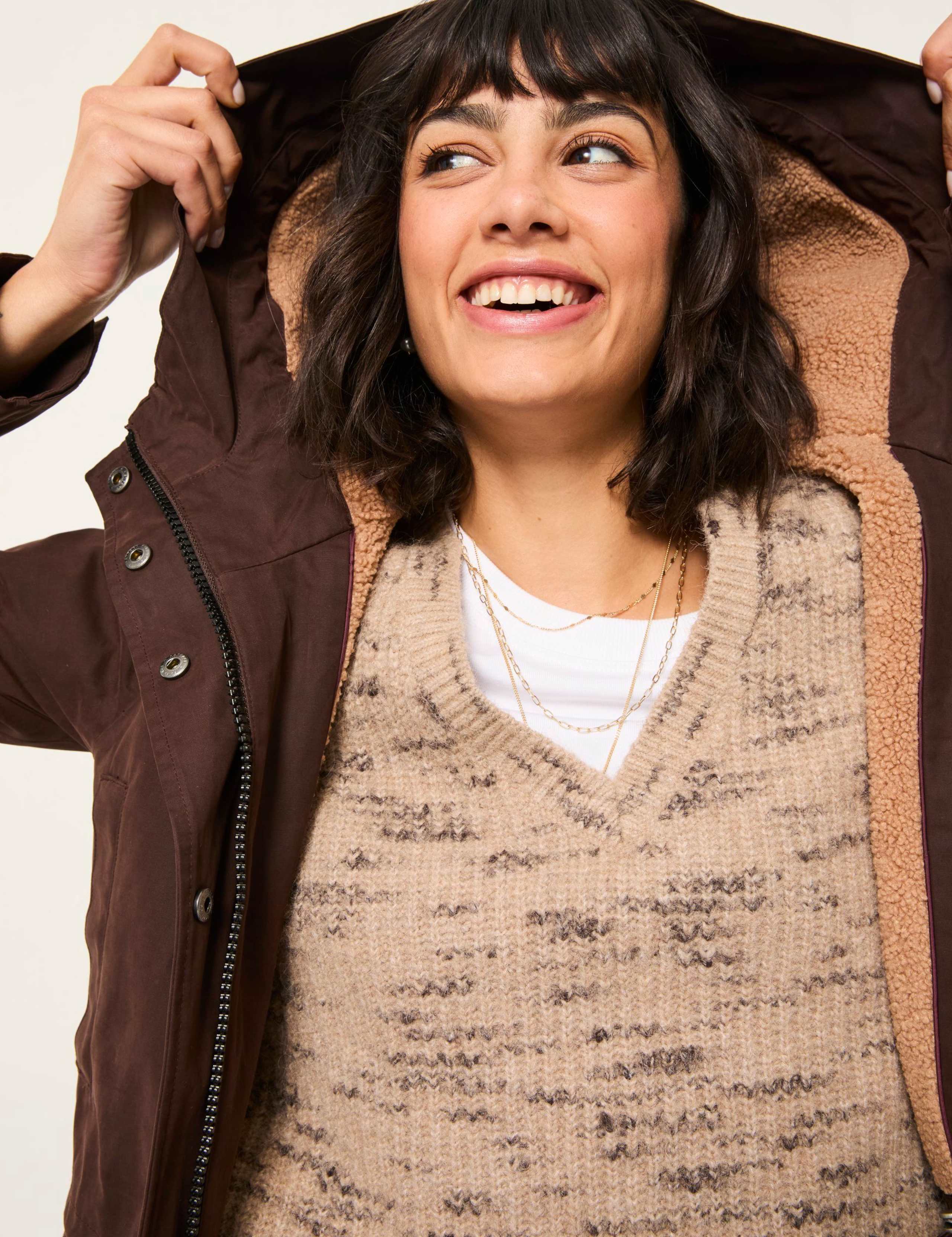 Waterproof Hooded Borg Lined Raincoat 6 of 6