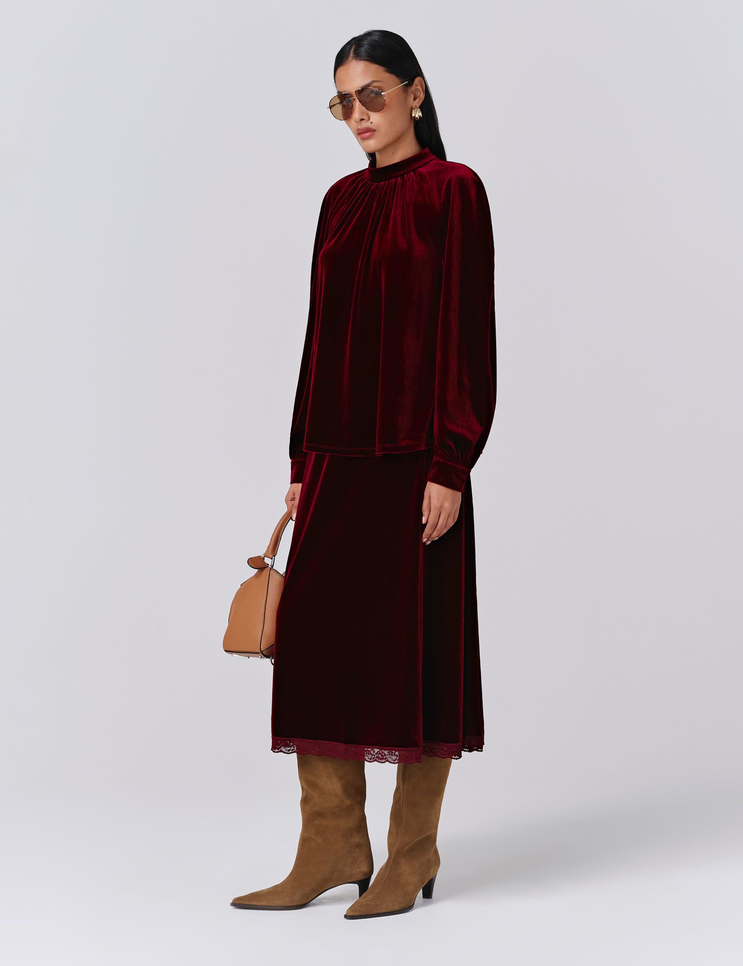 Velvet High Neck Top 2 of 7