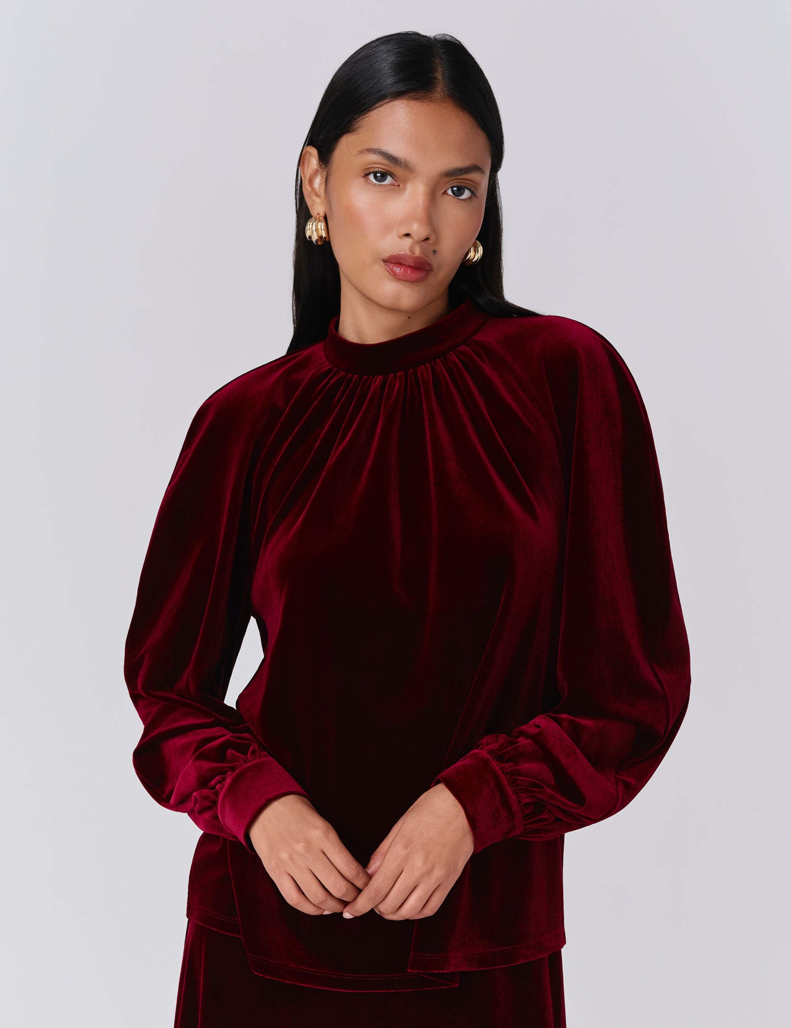 Velvet High Neck Top 7 of 7