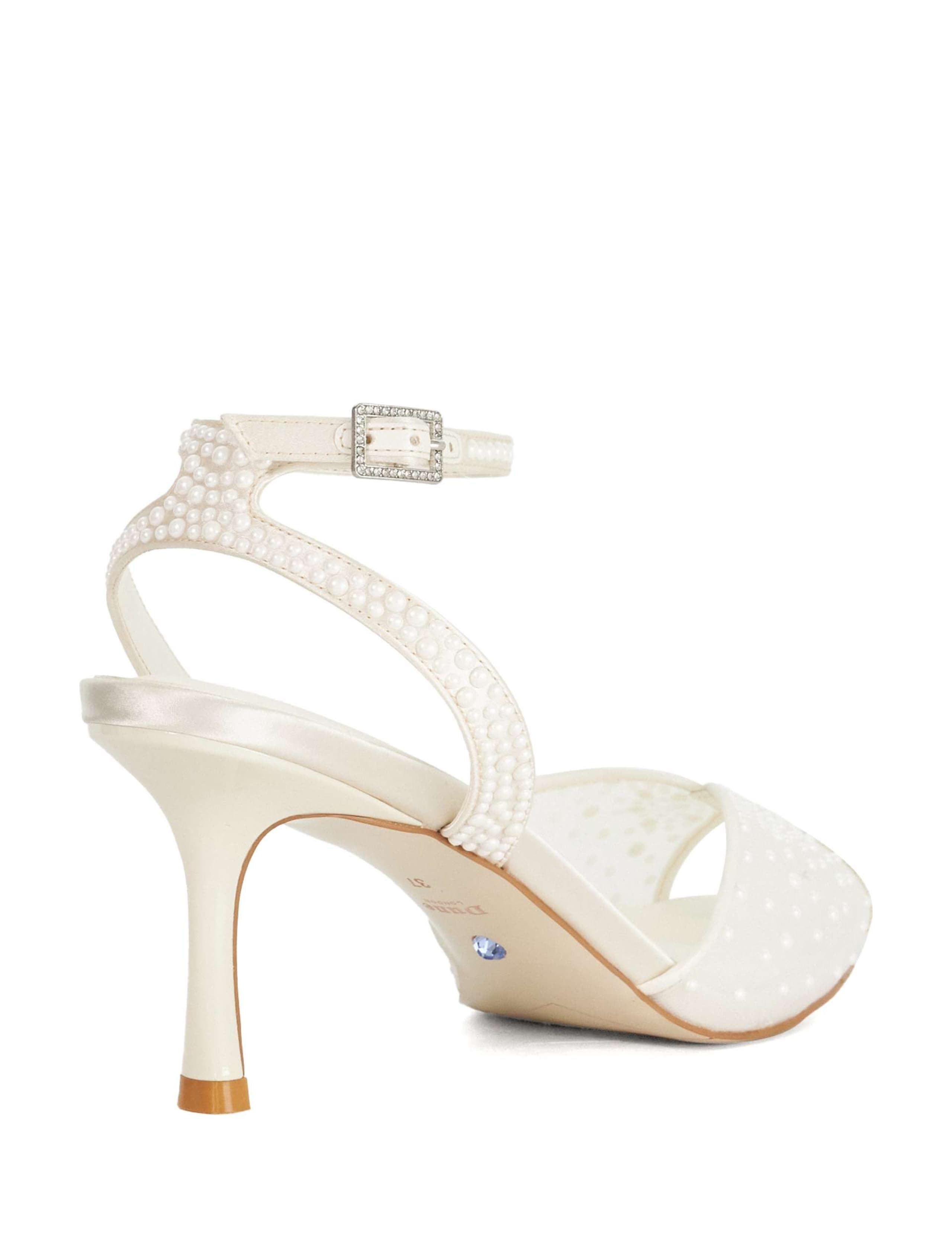 Wide Fit Bridal Mesh Stiletto Heel Sandals 3 of 5