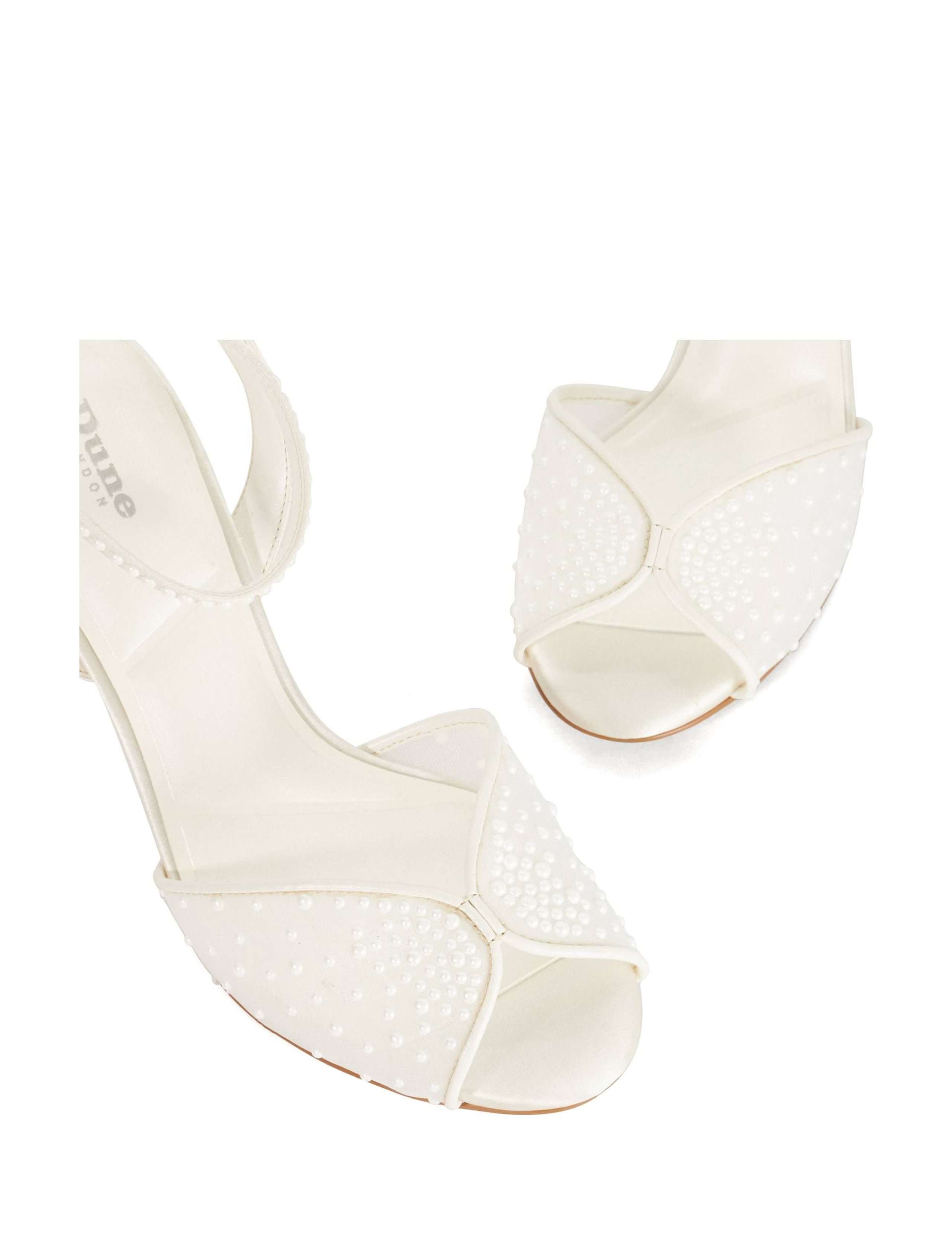 Wide Fit Bridal Mesh Stiletto Heel Sandals 4 of 5