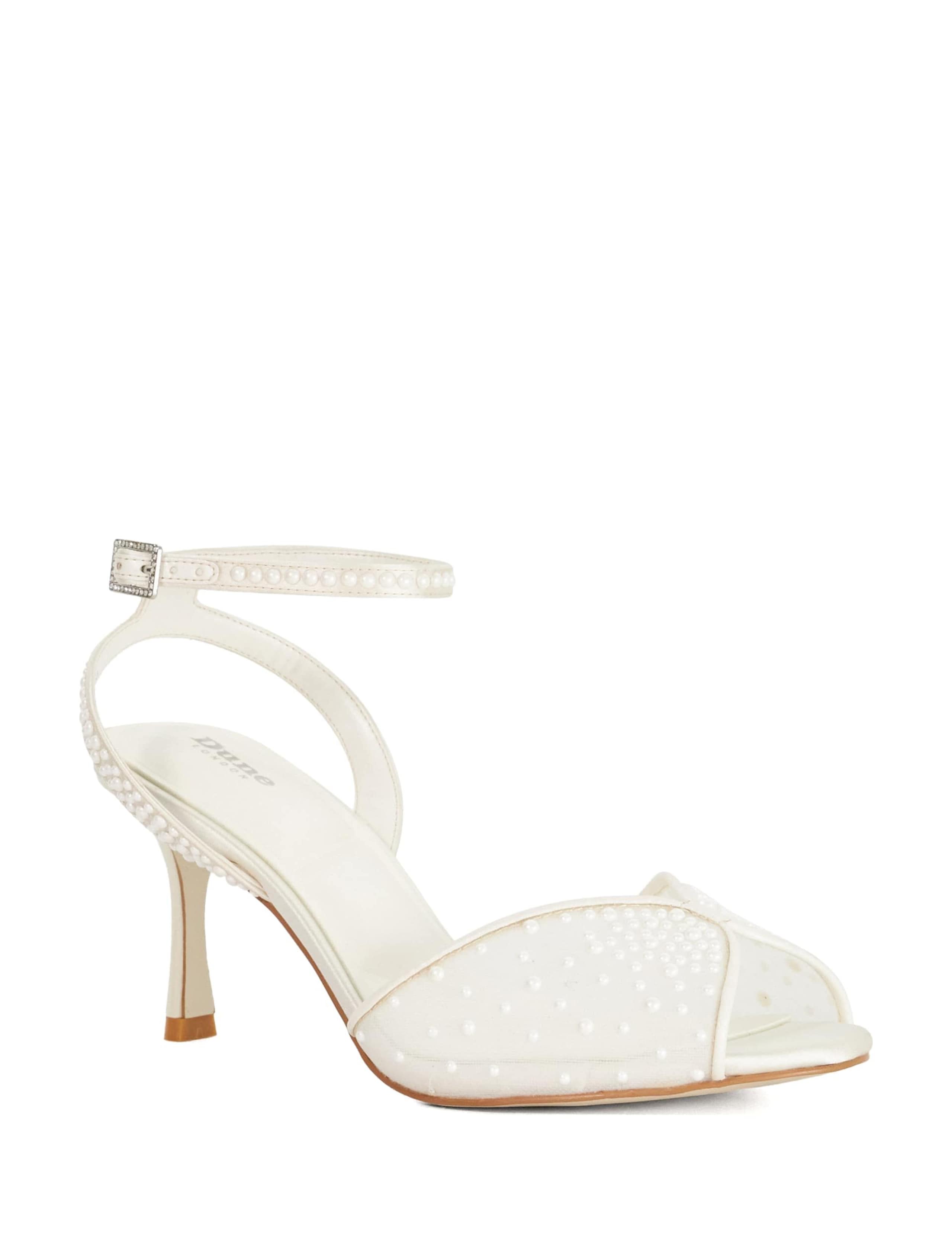 Wide Fit Bridal Mesh Stiletto Heel Sandals 5 of 5