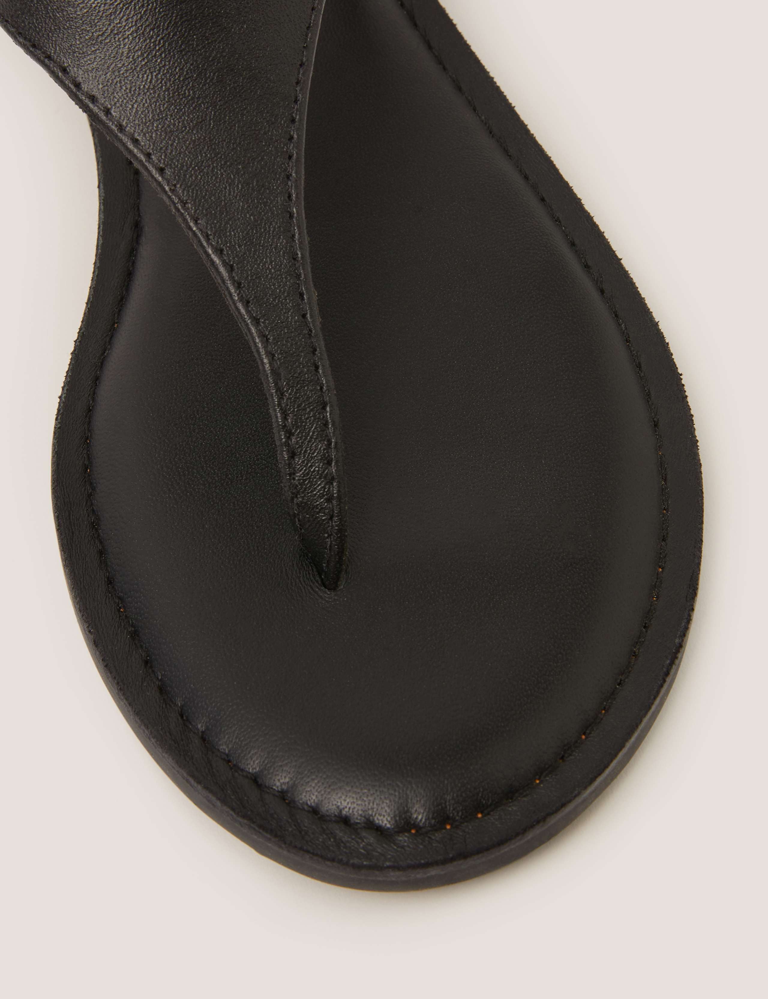Leather Ankle Strap Flat Sandals 3 of 3