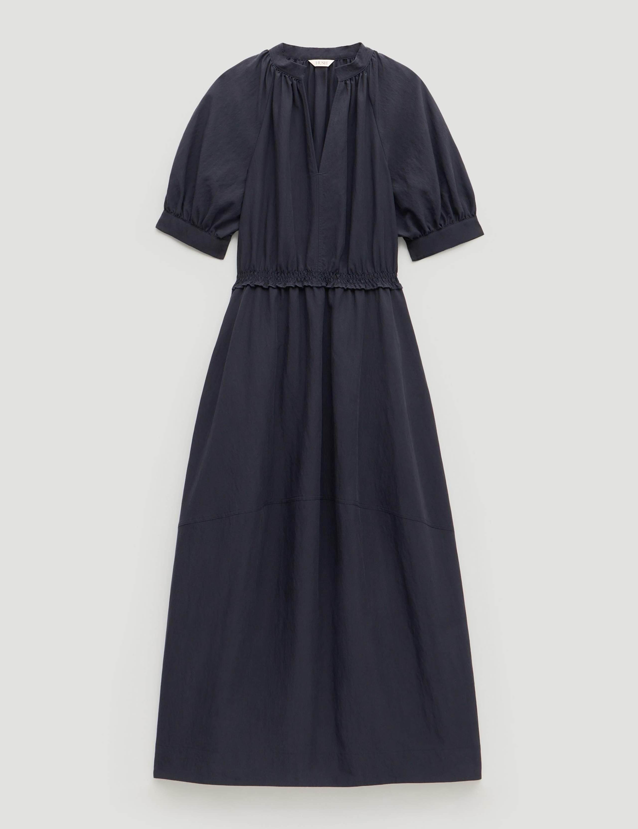 Lyocell Rich Short Sleeve Midi Waisted Dress 2 of 5