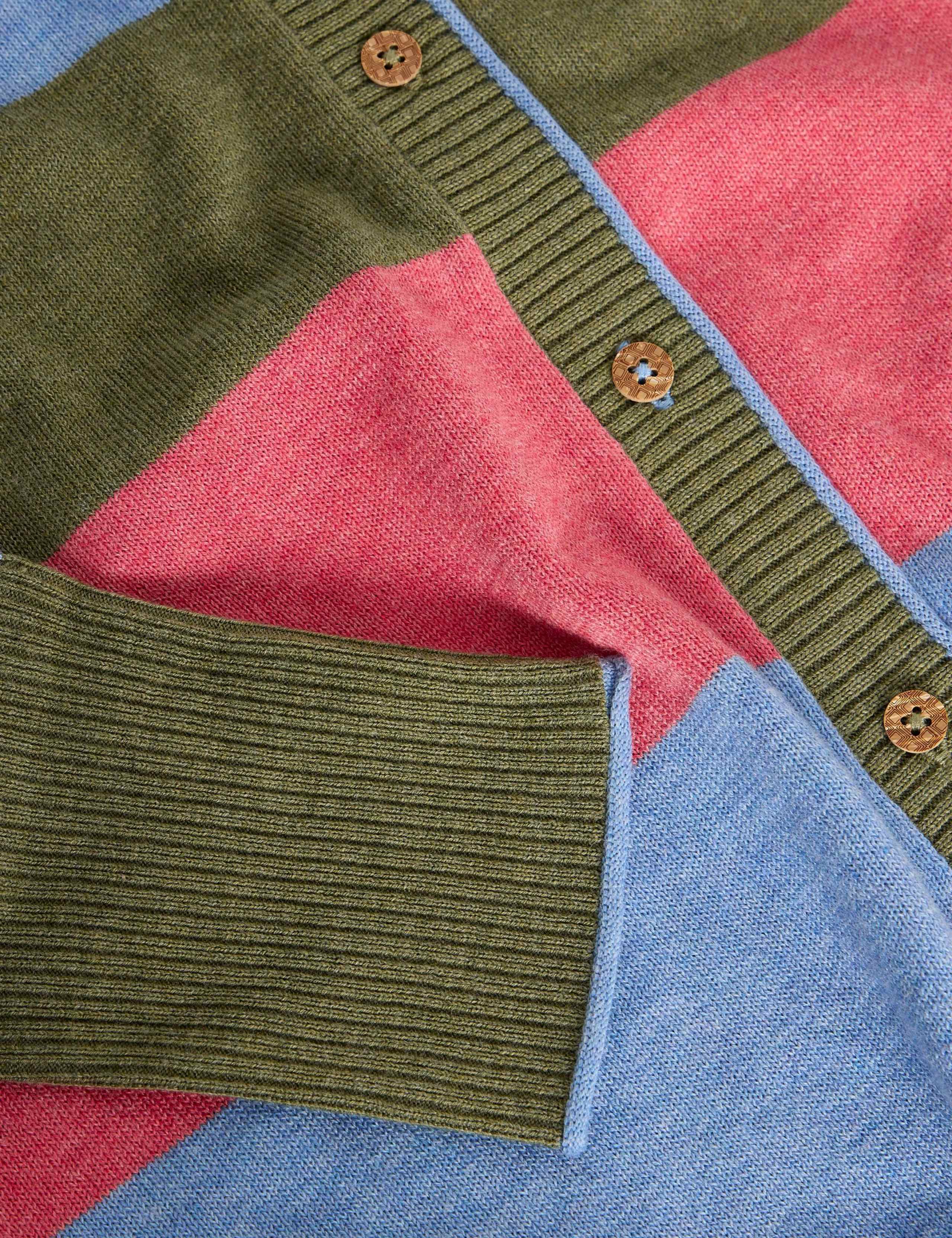 Pure Cotton Striped Button Through Cardigan 5 of 5