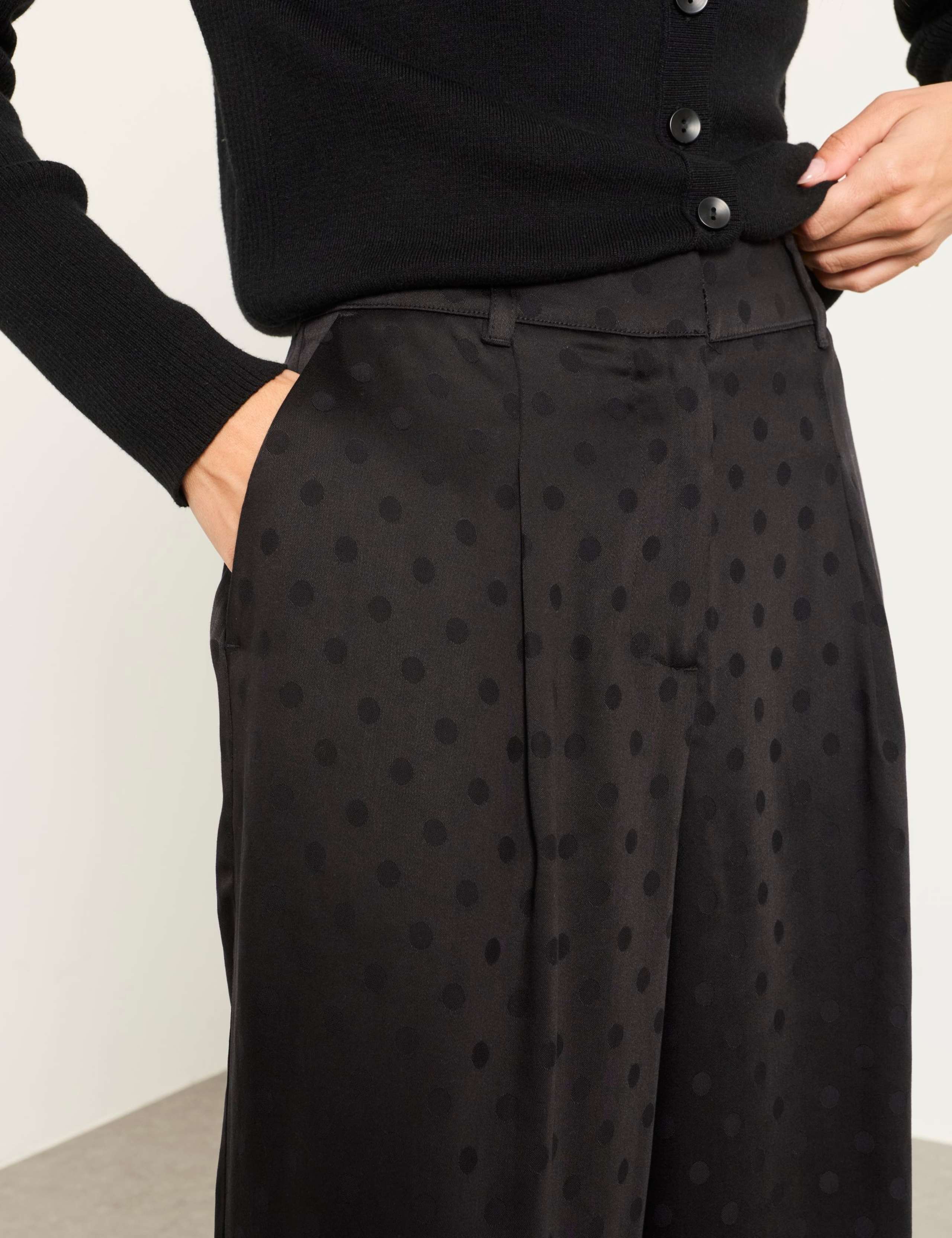 Lyocell Rich Polka Dot Wide Leg Trousers 6 of 6