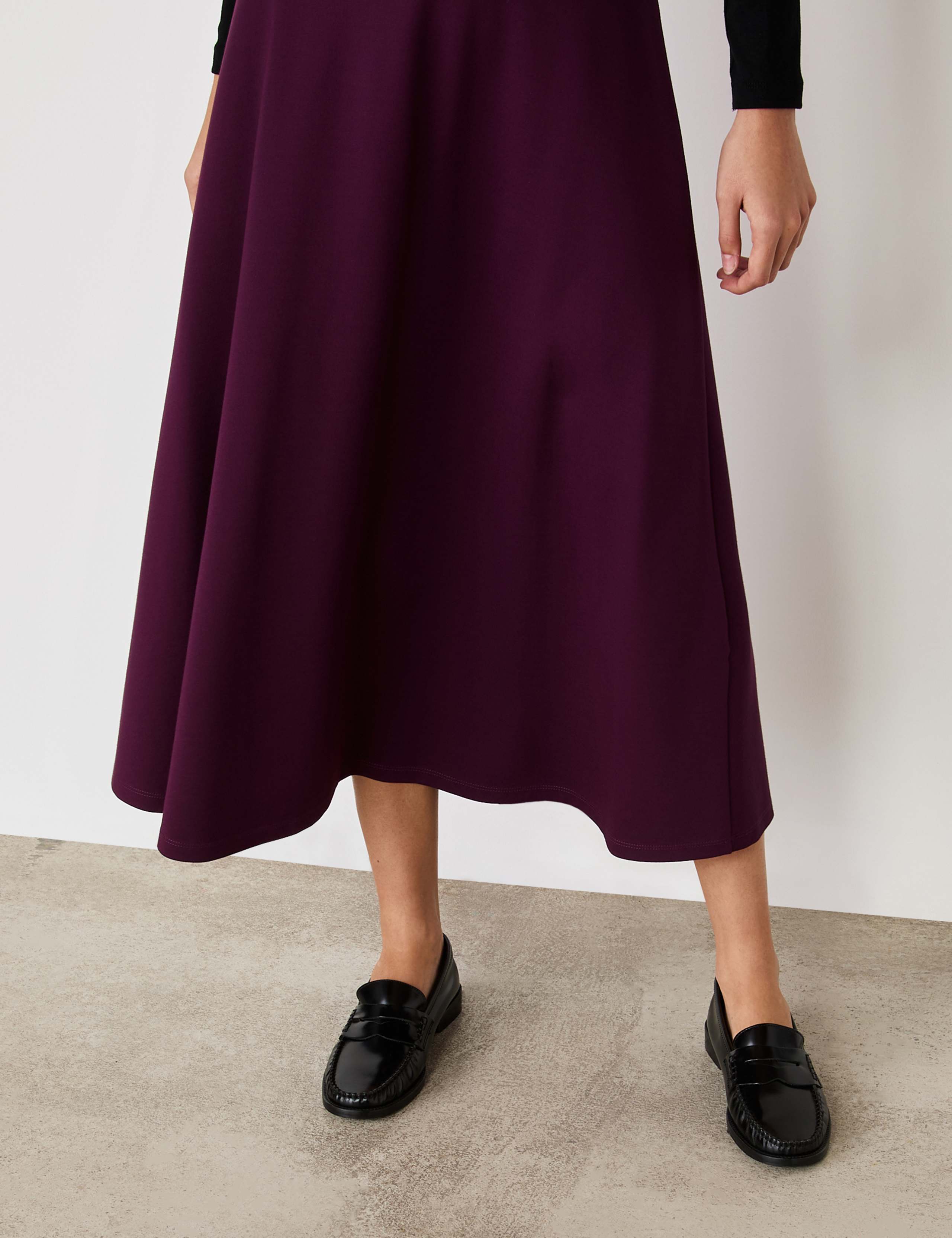 Jersey Midi A-Line Skirt 4 of 4