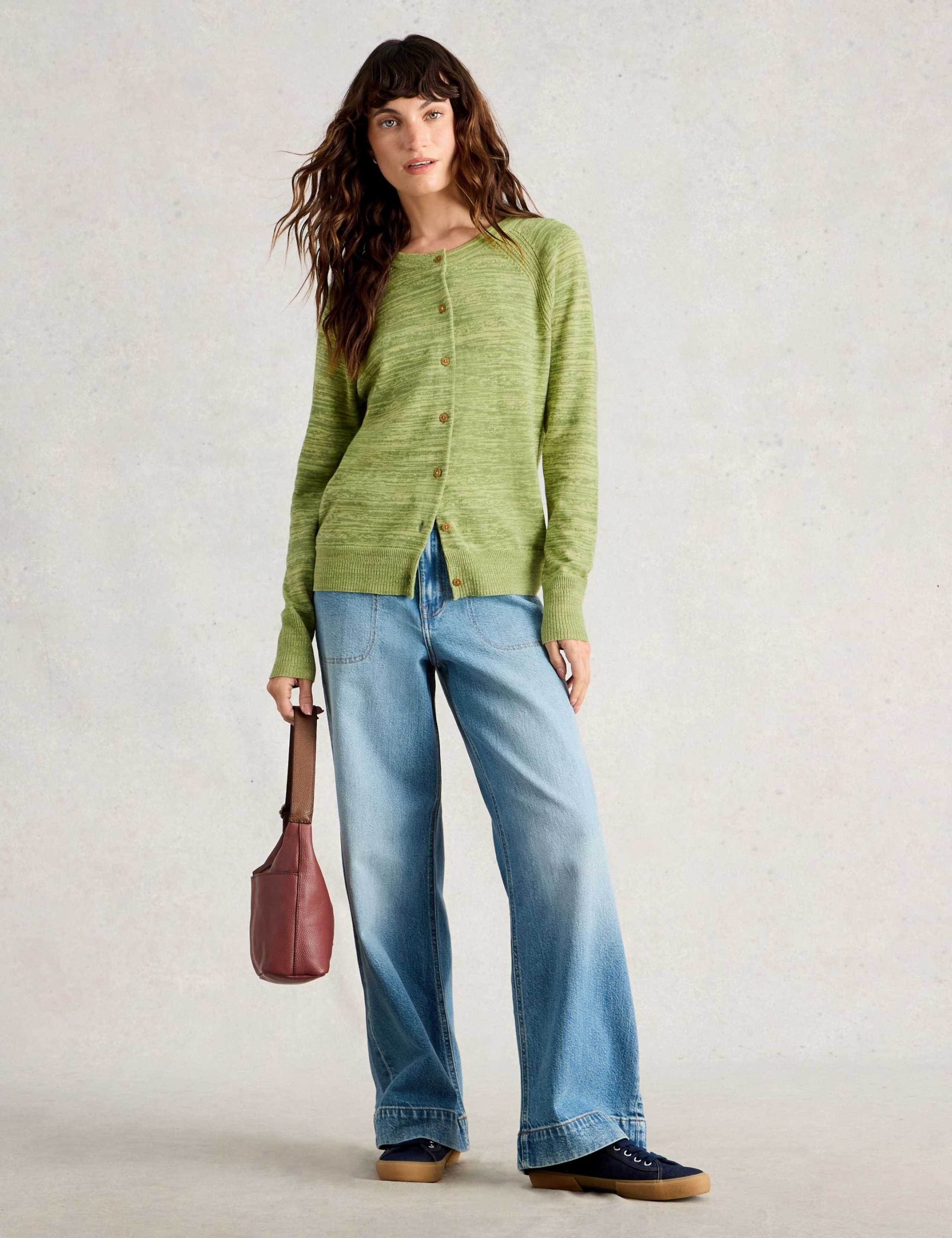 Pure Cotton Round Neck Cardigan 1 of 6