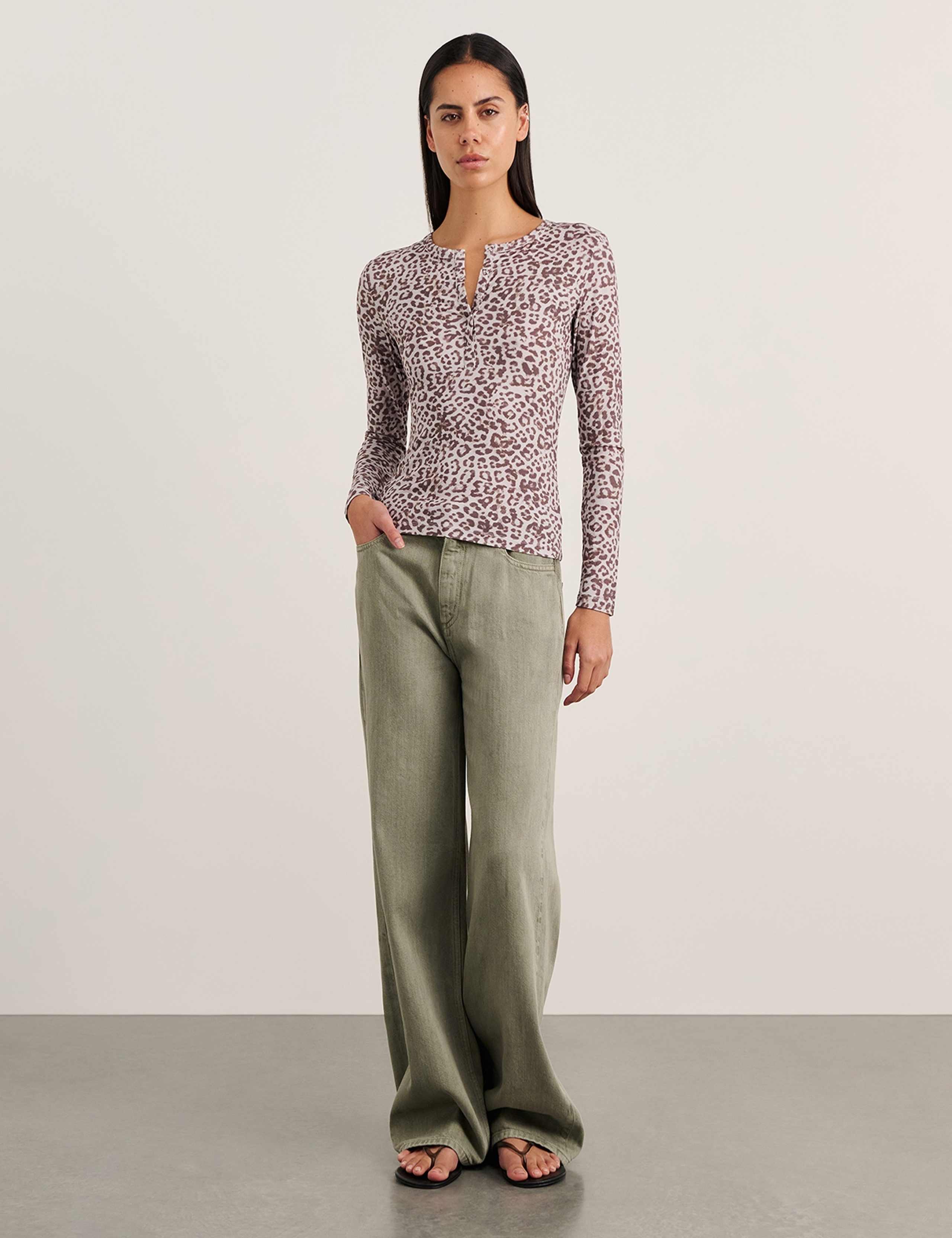 Printed Henley Top 2 of 6
