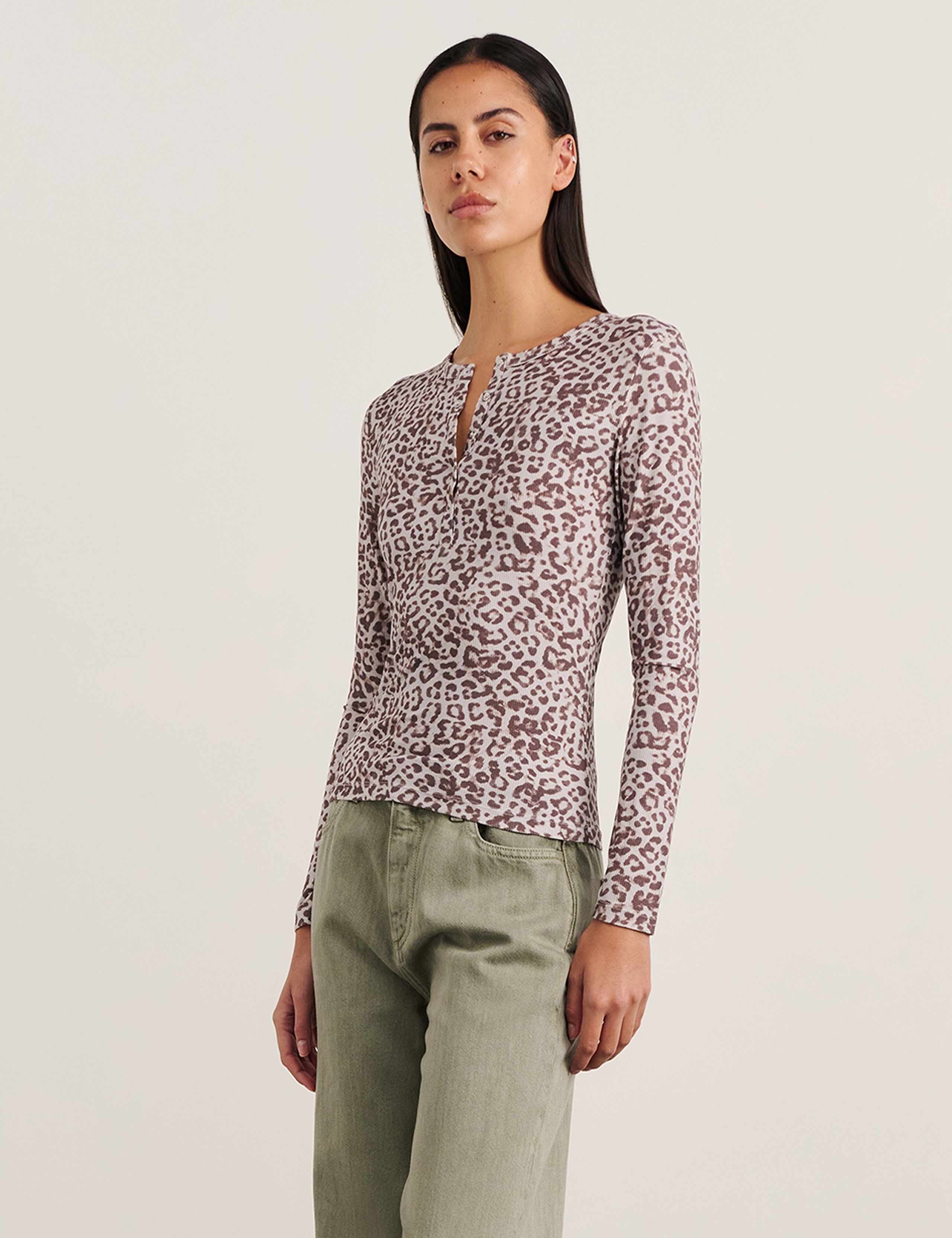 Printed Henley Top 4 of 6