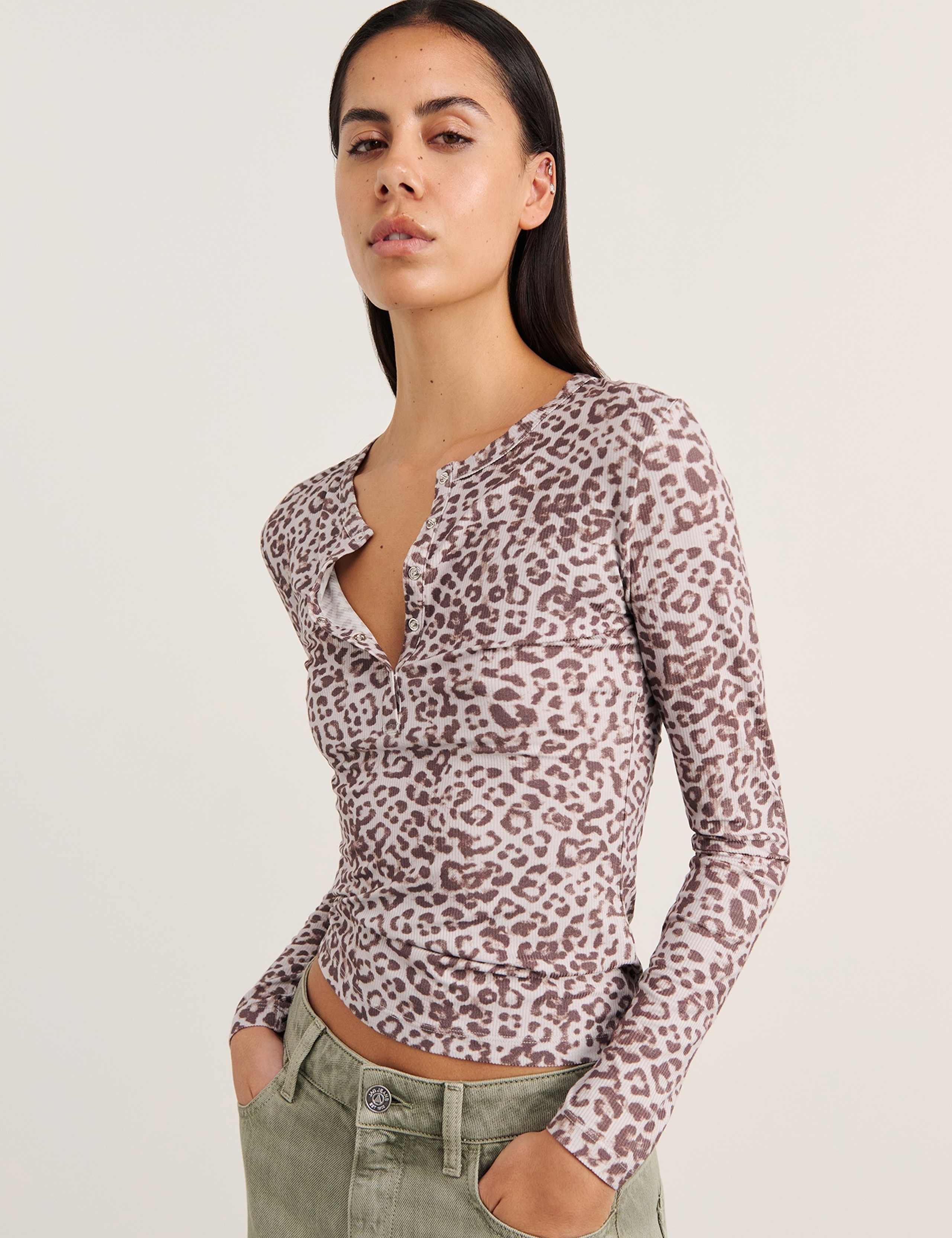 Printed Henley Top 5 of 6