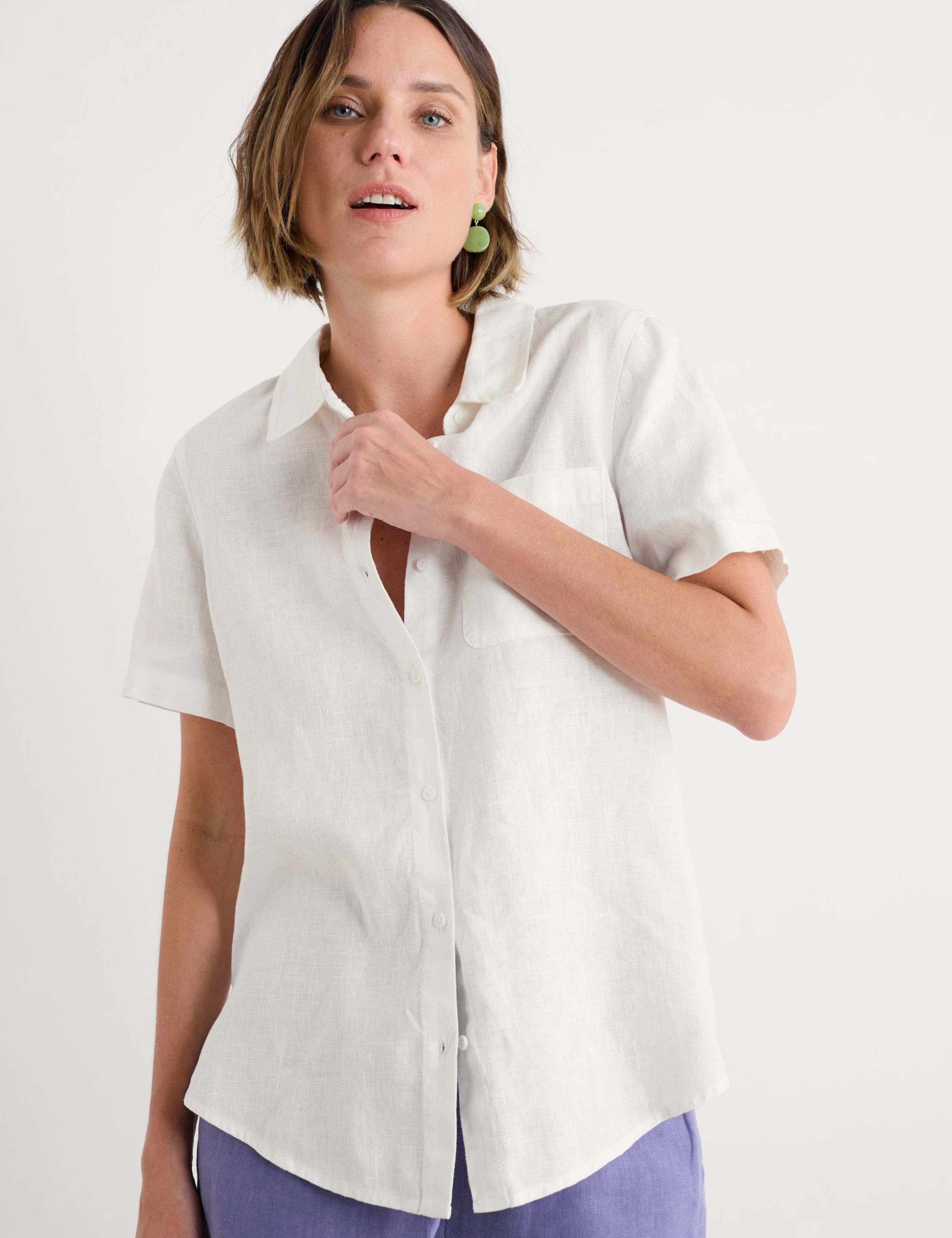 Pure Linen Collared Shirt 3 of 4