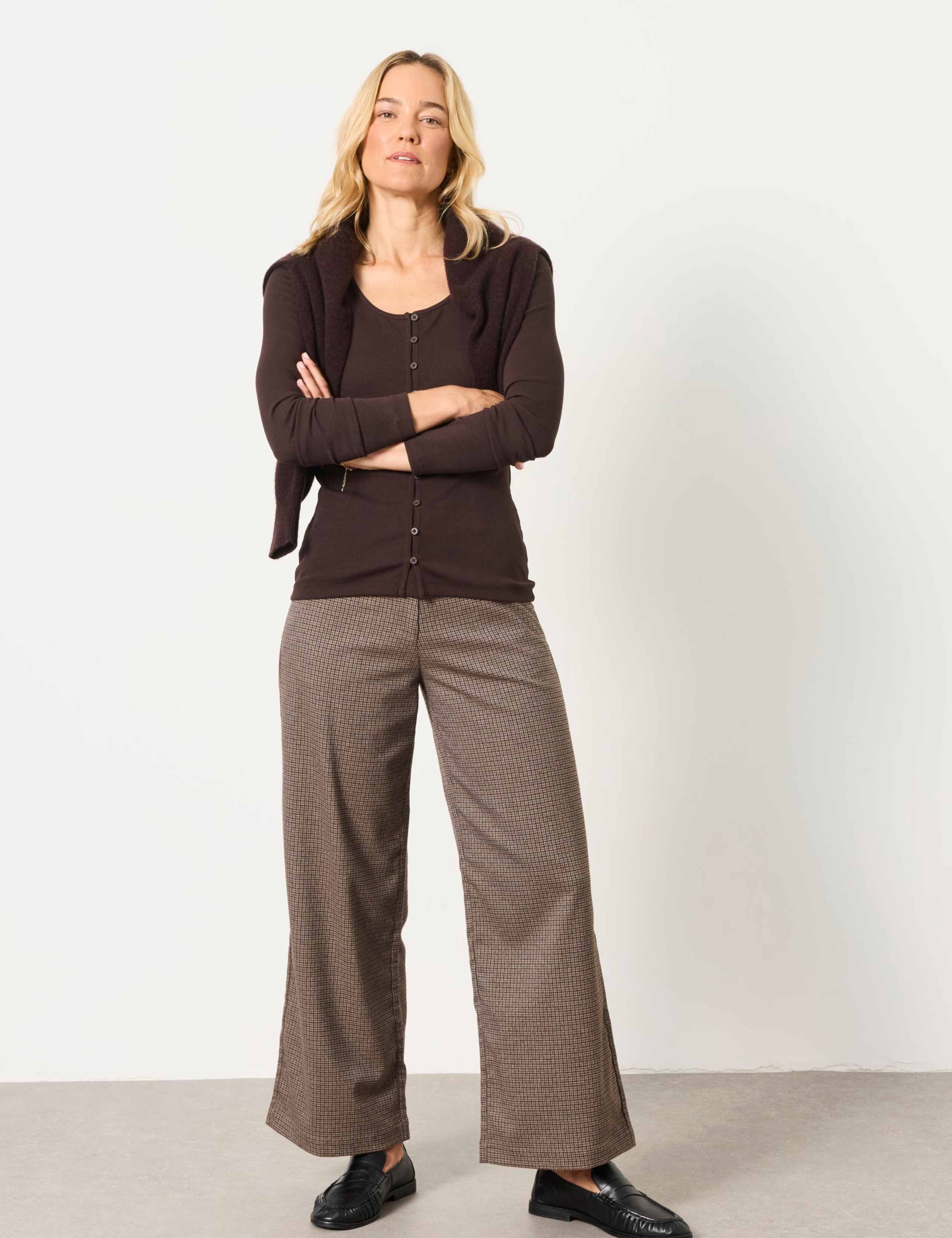 Checked Straight Leg Trousers 3 of 6