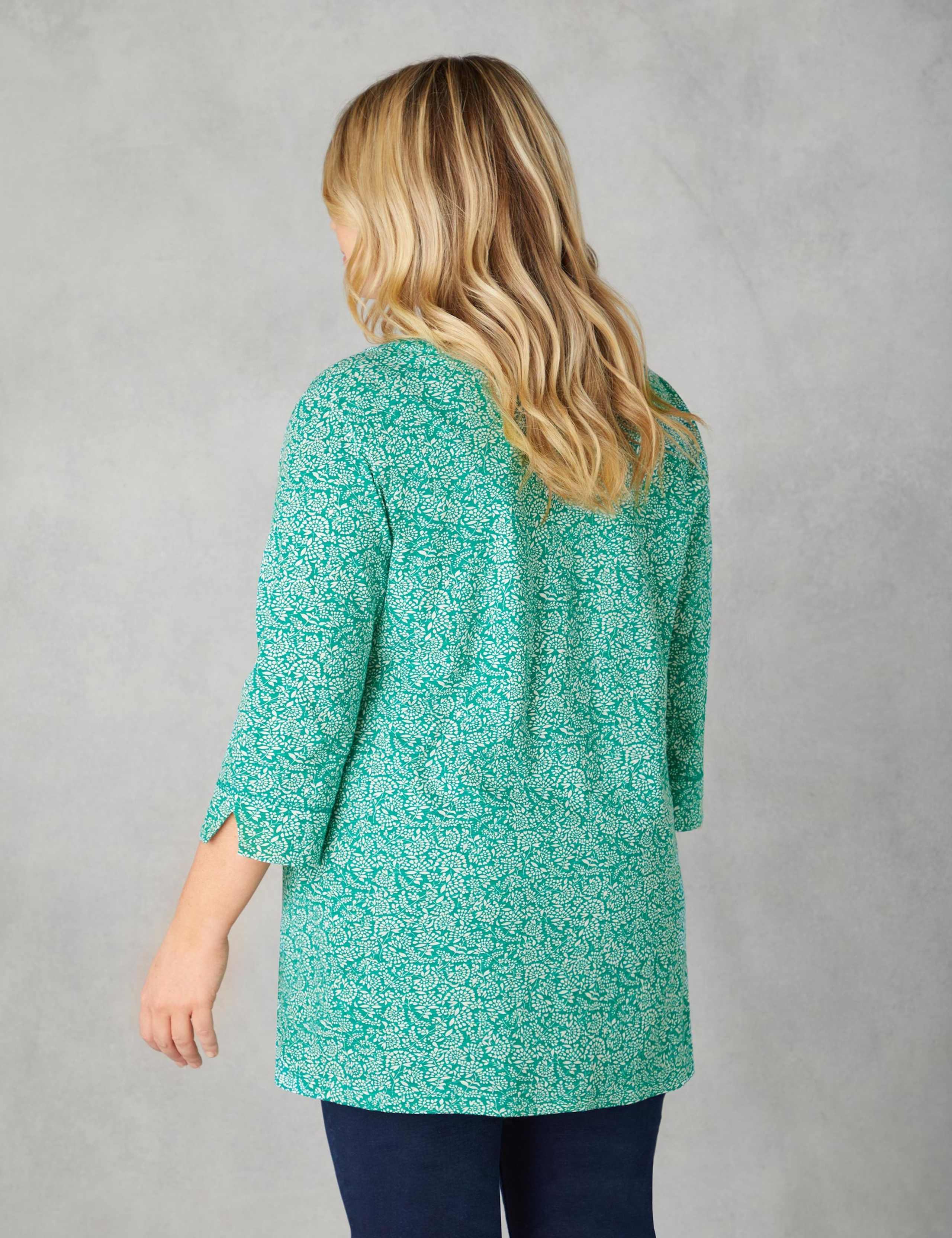 Pure Cotton Leaf Print Tunic 6 of 11