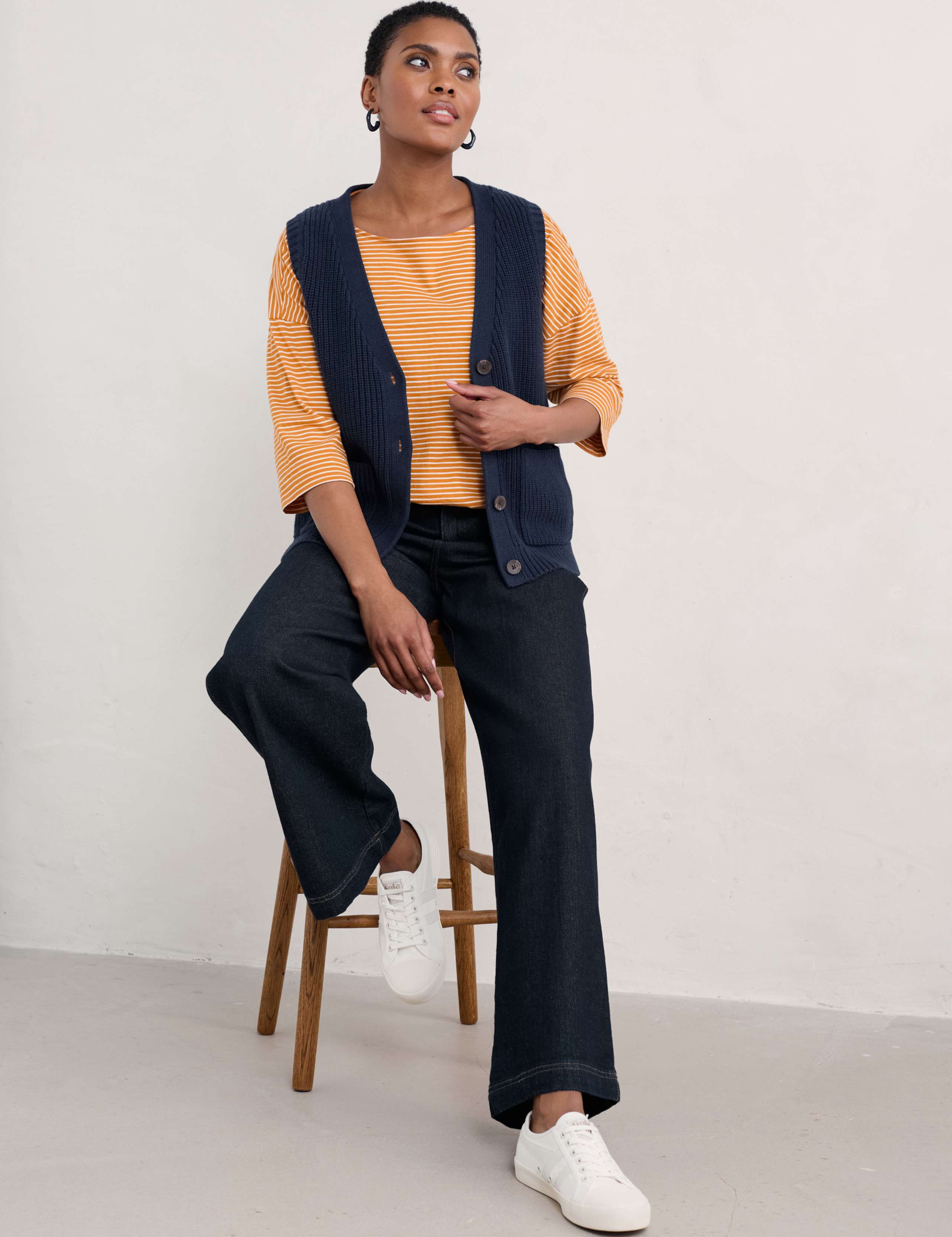 Pure Cotton V-Neck Knitted Vest 4 of 5