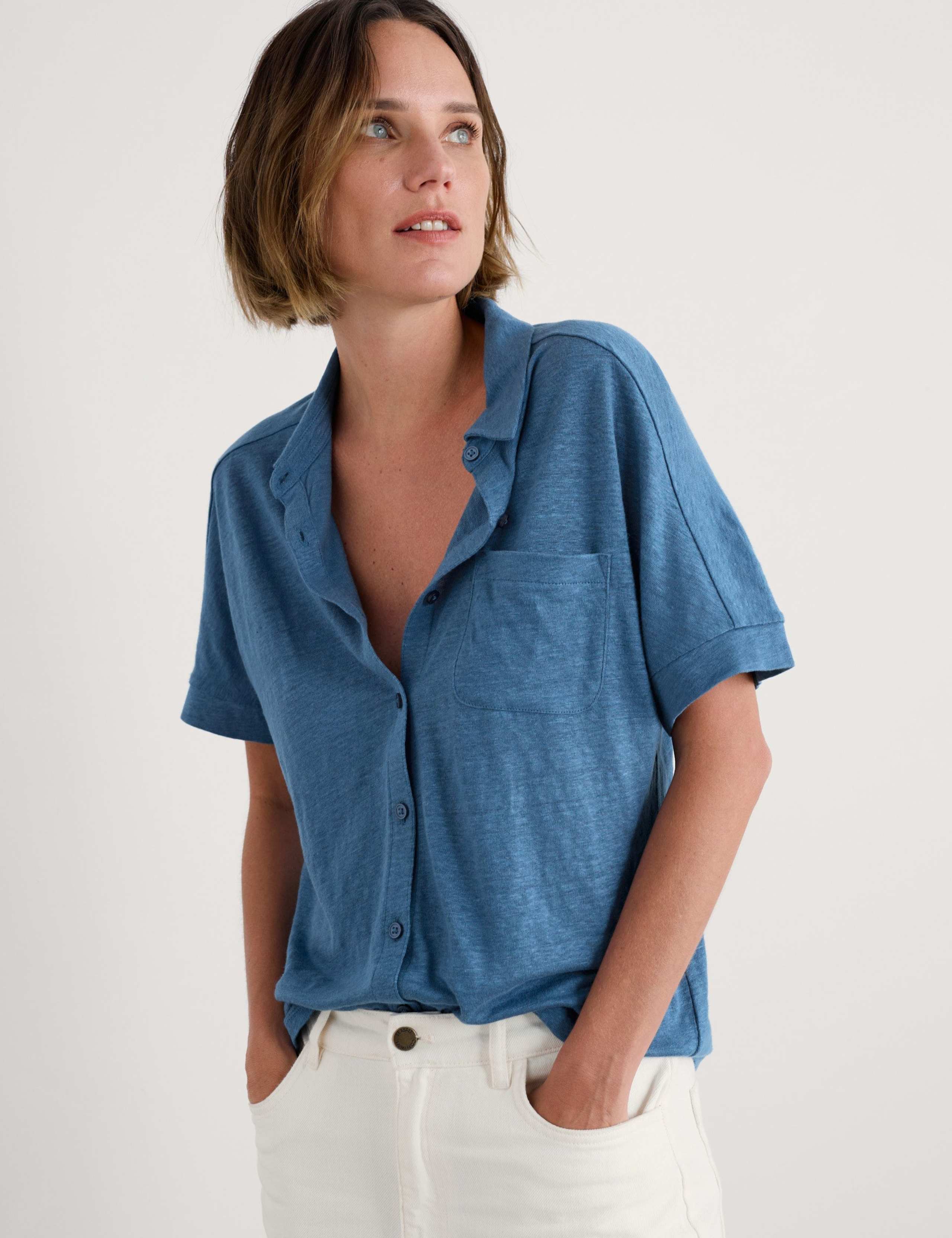 Pure Linen Collared Shirt 3 of 4