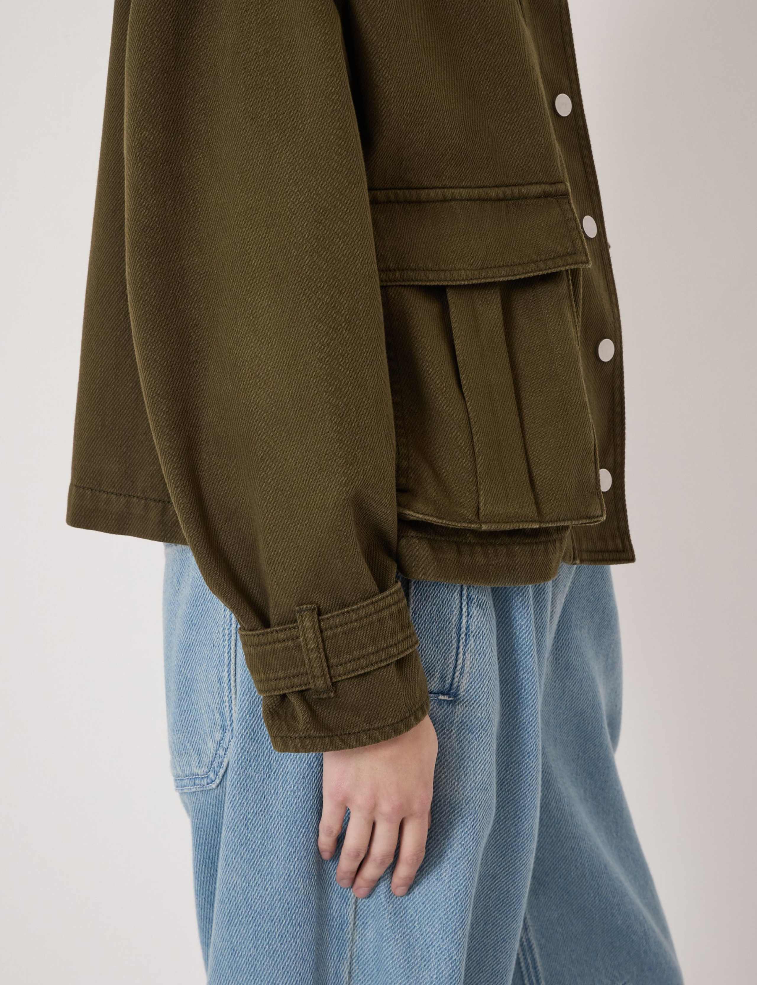 Pure Cotton Twill Relaxed Utility Jacket 5 of 5