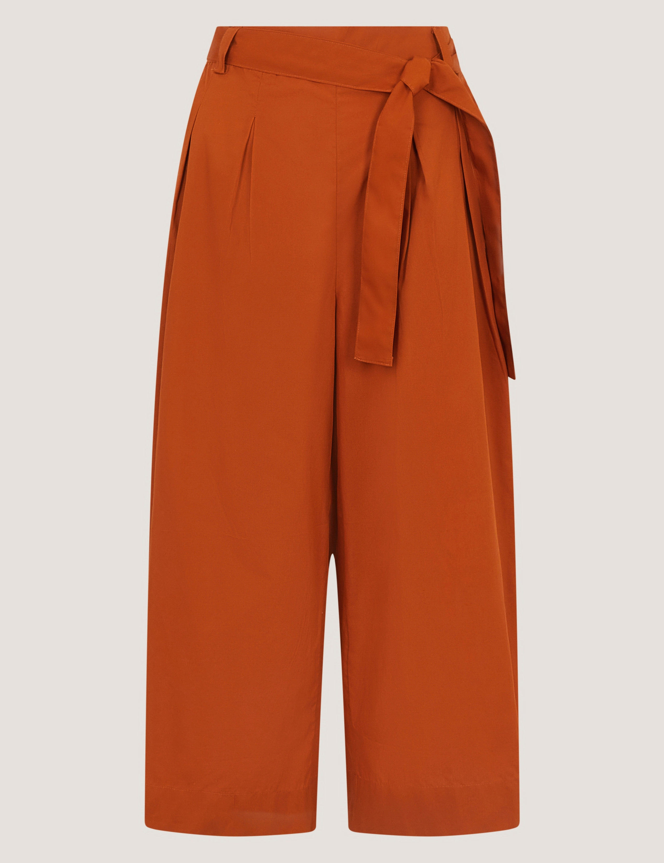 Pure Cotton Wide Leg Cropped Trousers 2 of 5