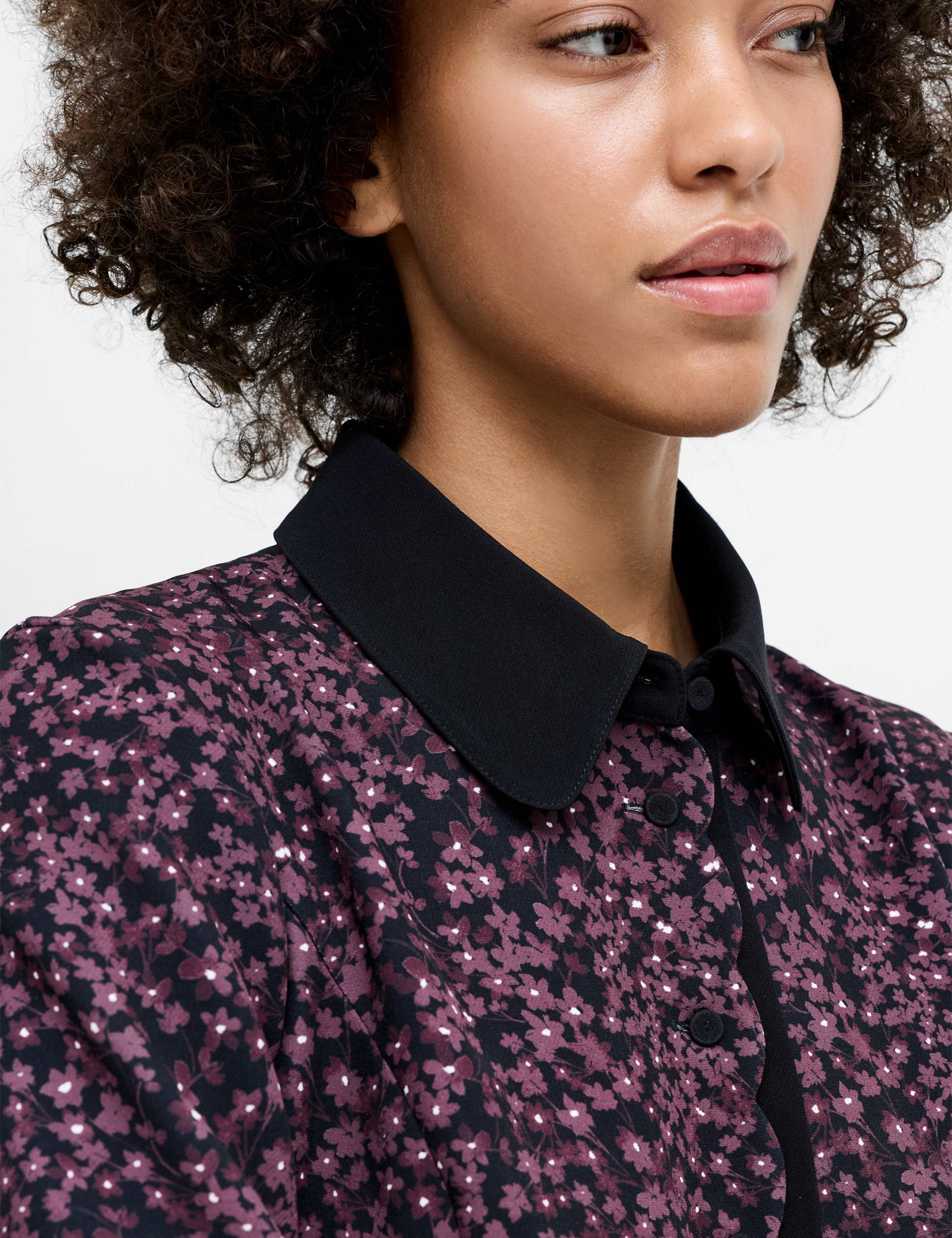 Floral Mini Shirt Dress 5 of 6