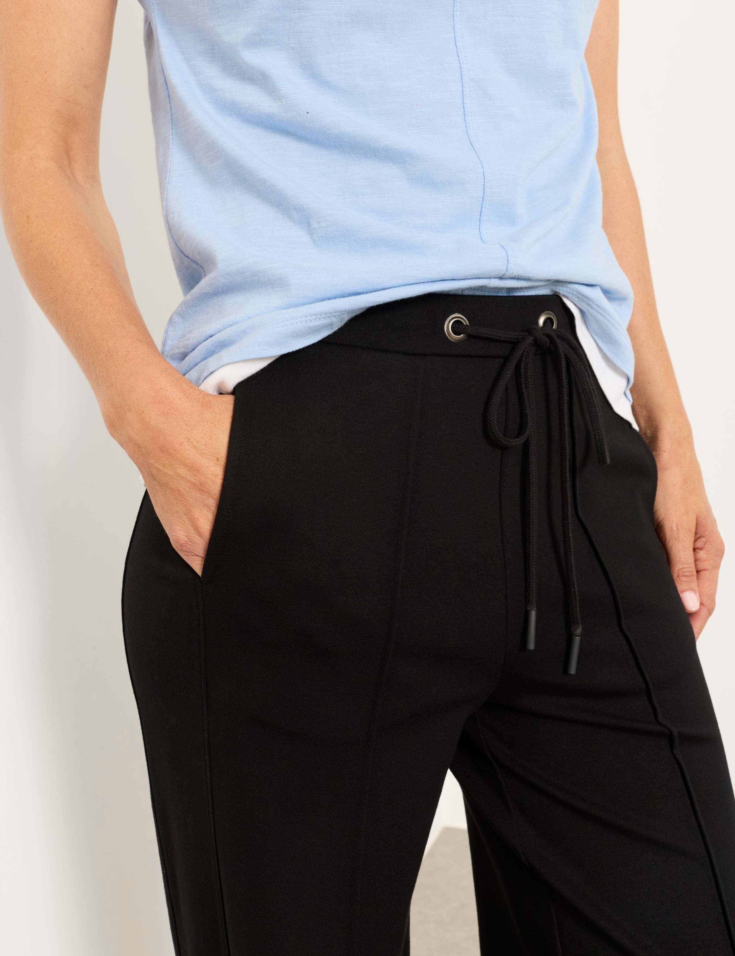 Ponte Drawstring Wide Leg Trousers 5 of 6