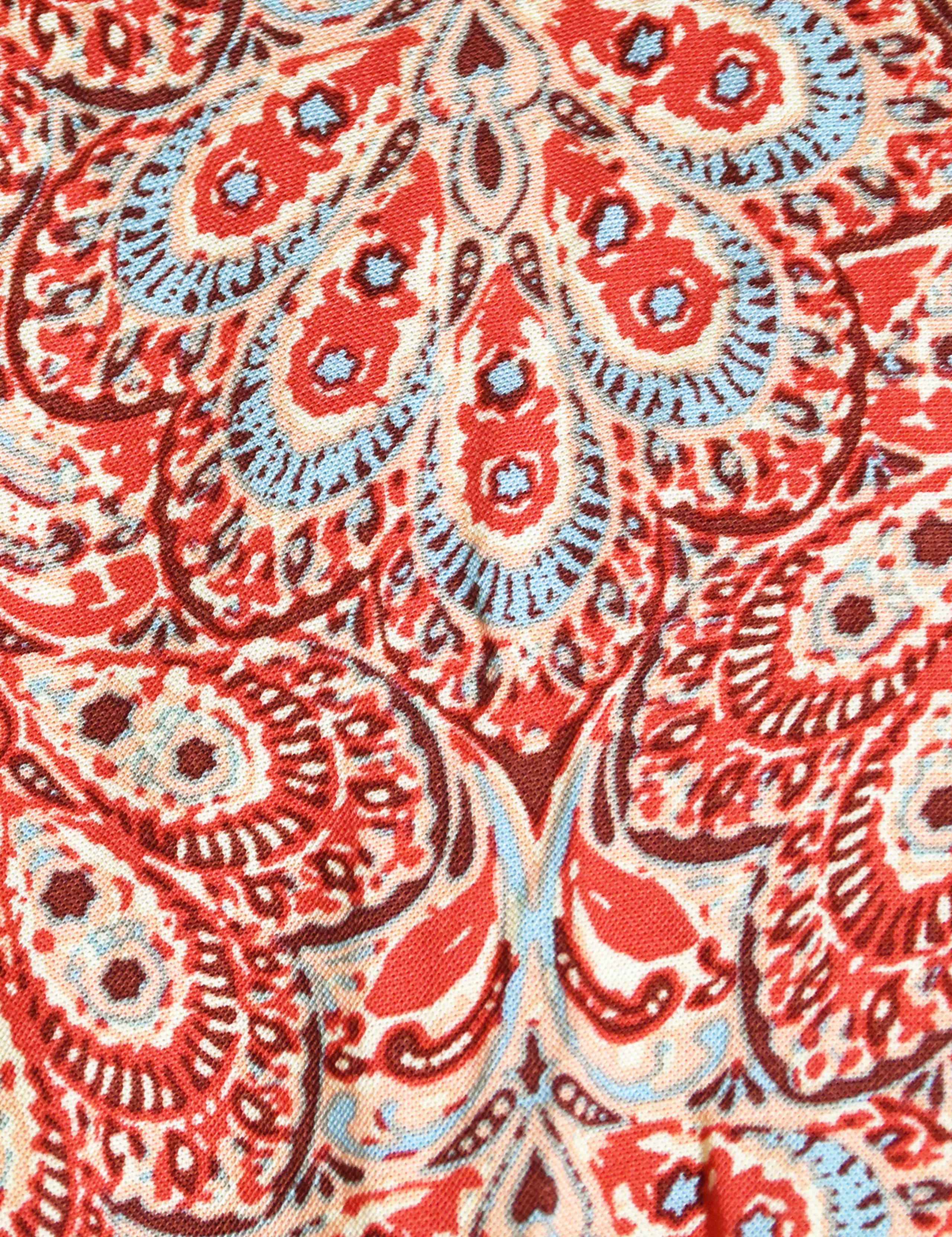 Paisley Tie Neck Button Detail Blouse 7 of 7