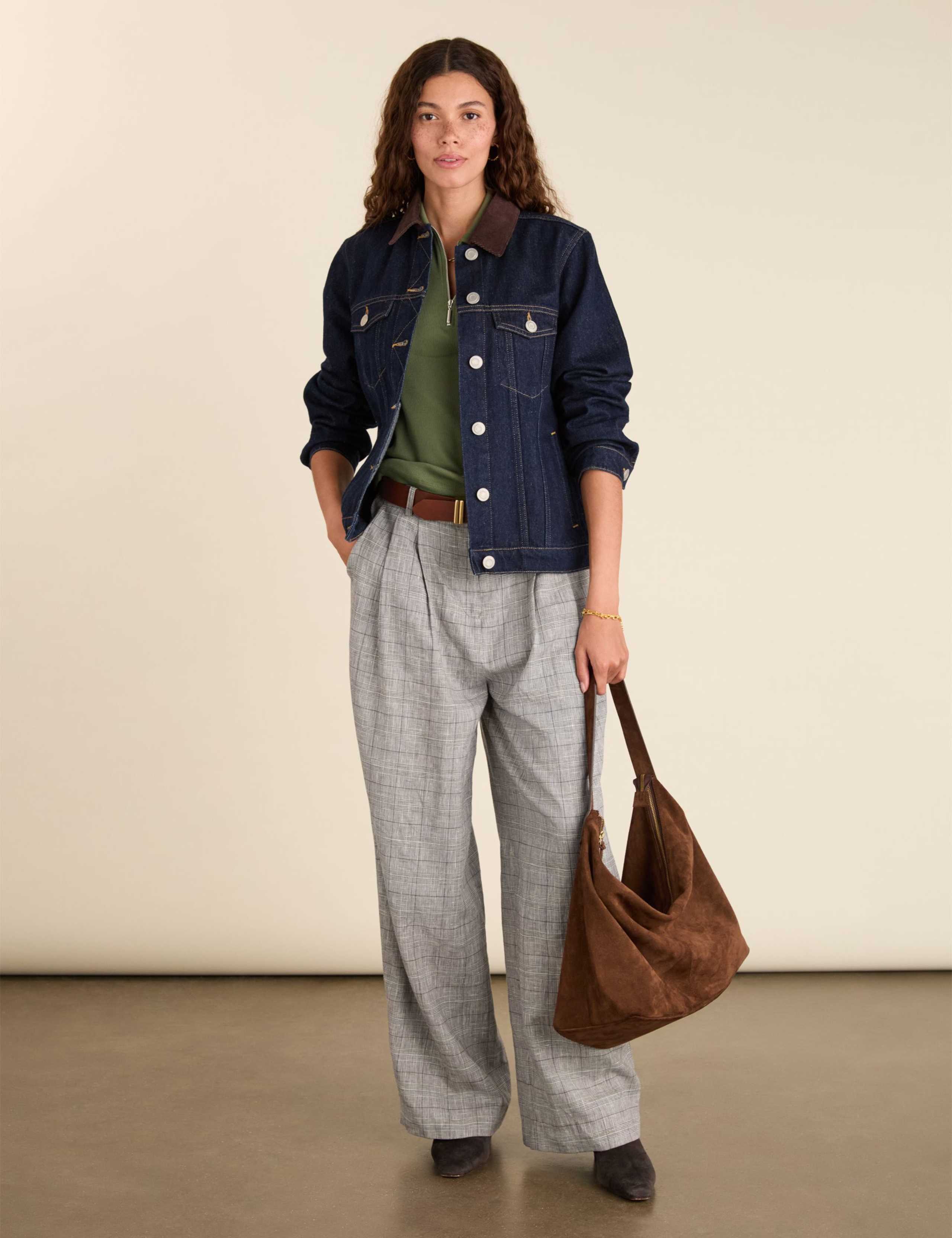 Pure Cotton Ribbed Collared Top 3 of 4