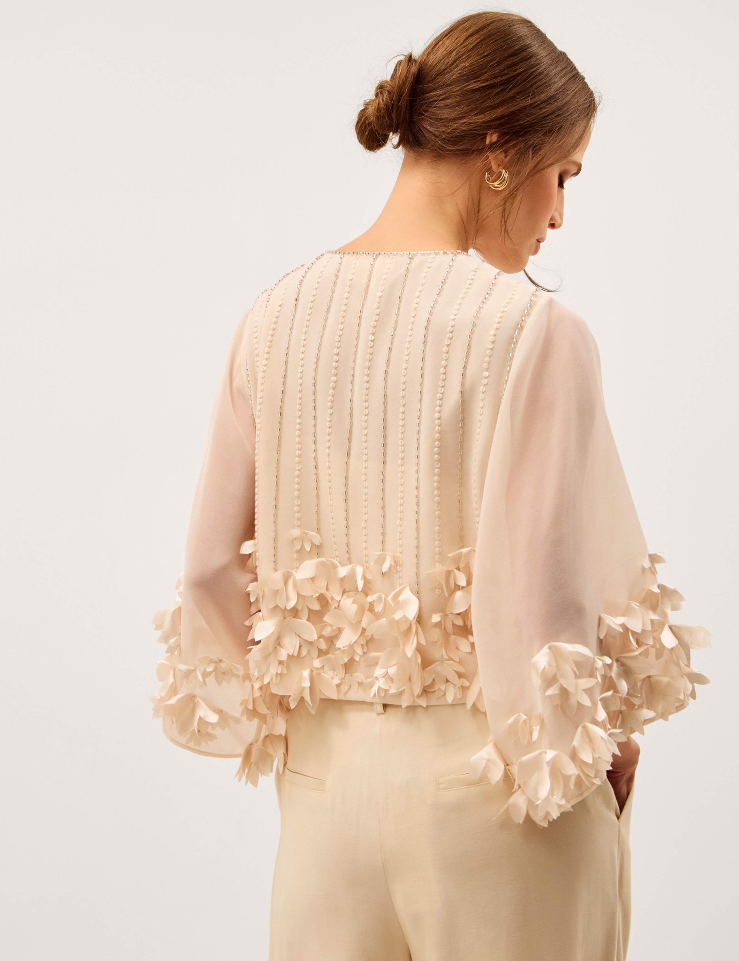 Embellished Collarless Jacket 3 of 6