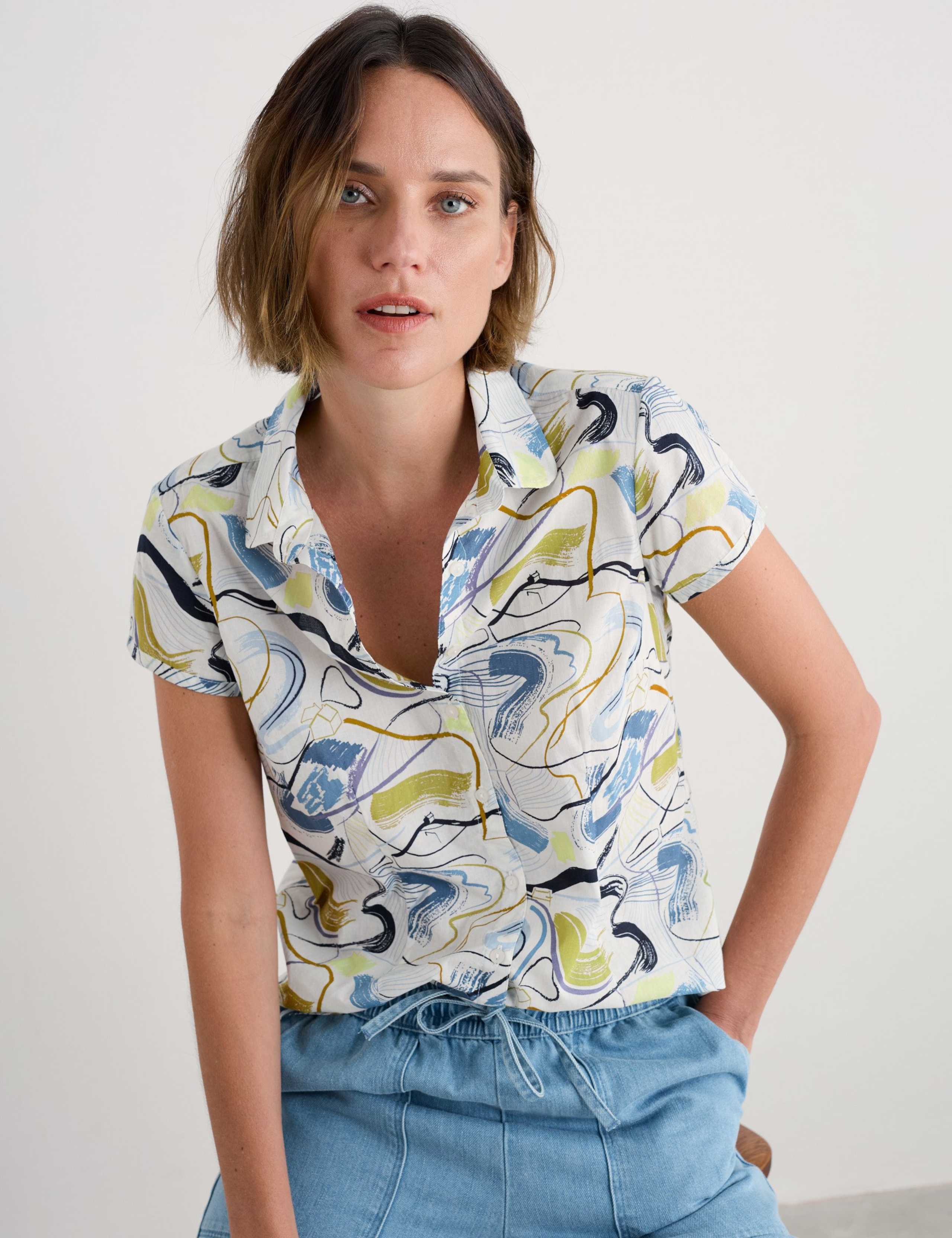 Pure Cotton Geometric Shirt 3 of 4