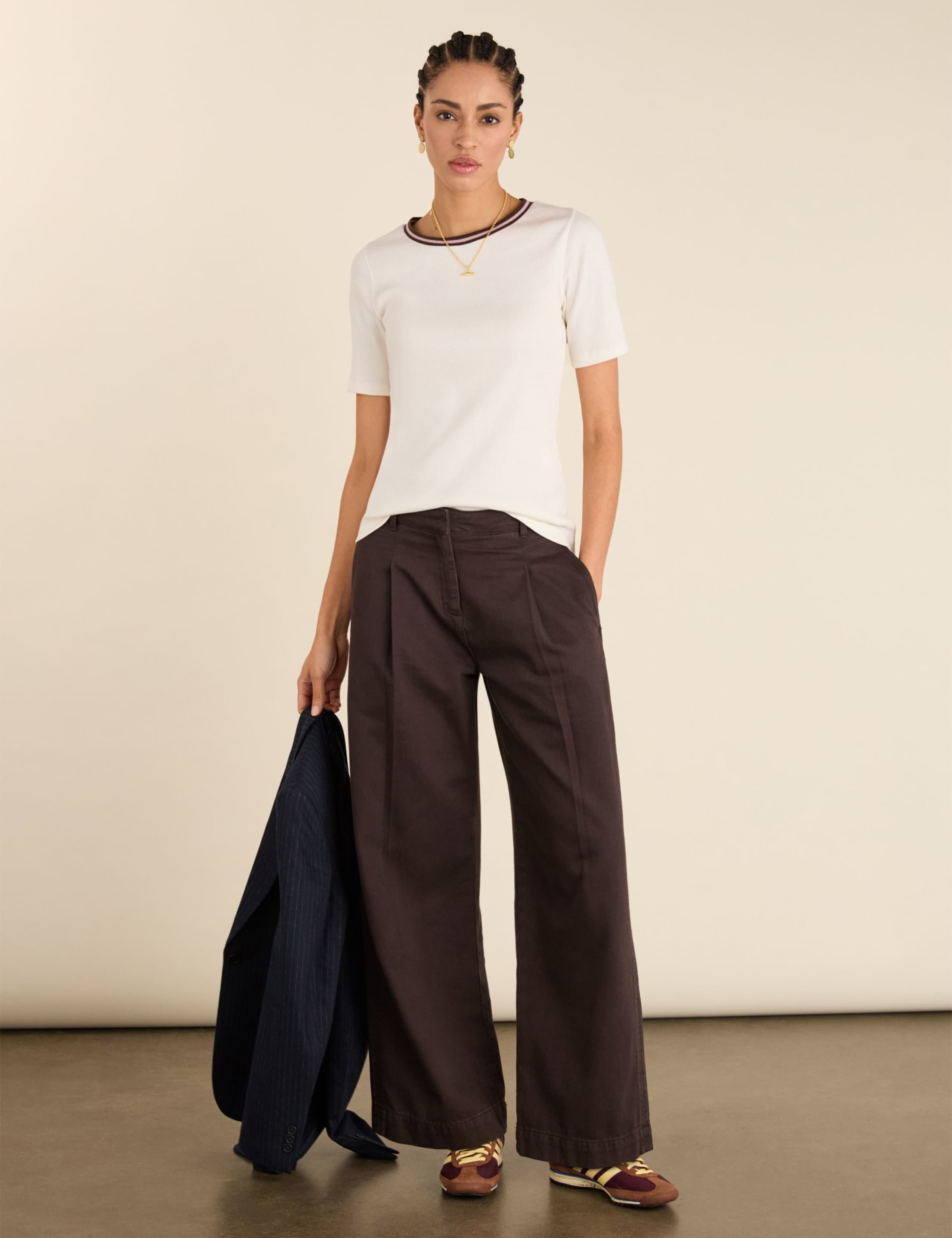 Pure Cotton Ribbed T-Shirt 3 of 4