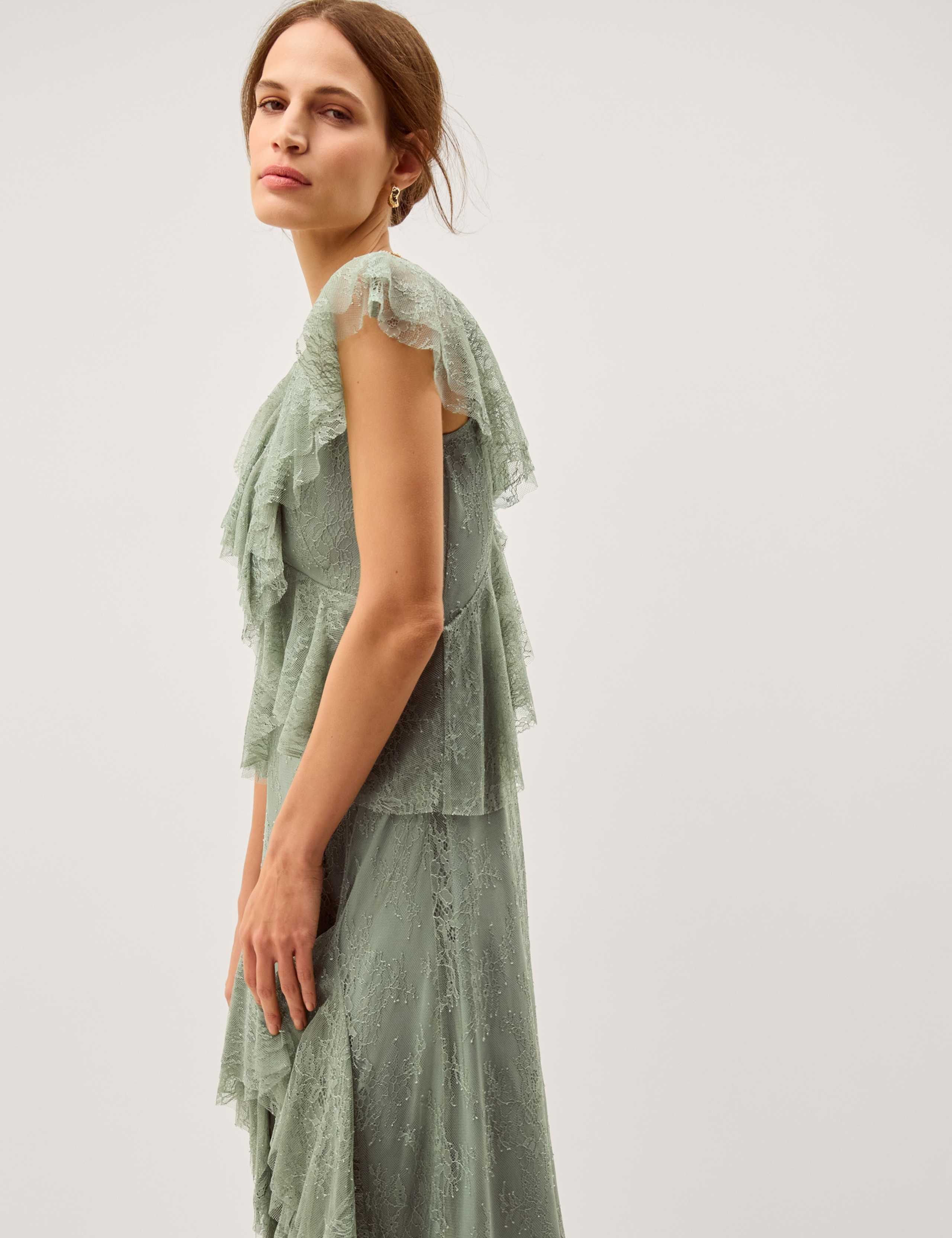 Lace V-Neck Midaxi Tea Dress 5 of 6