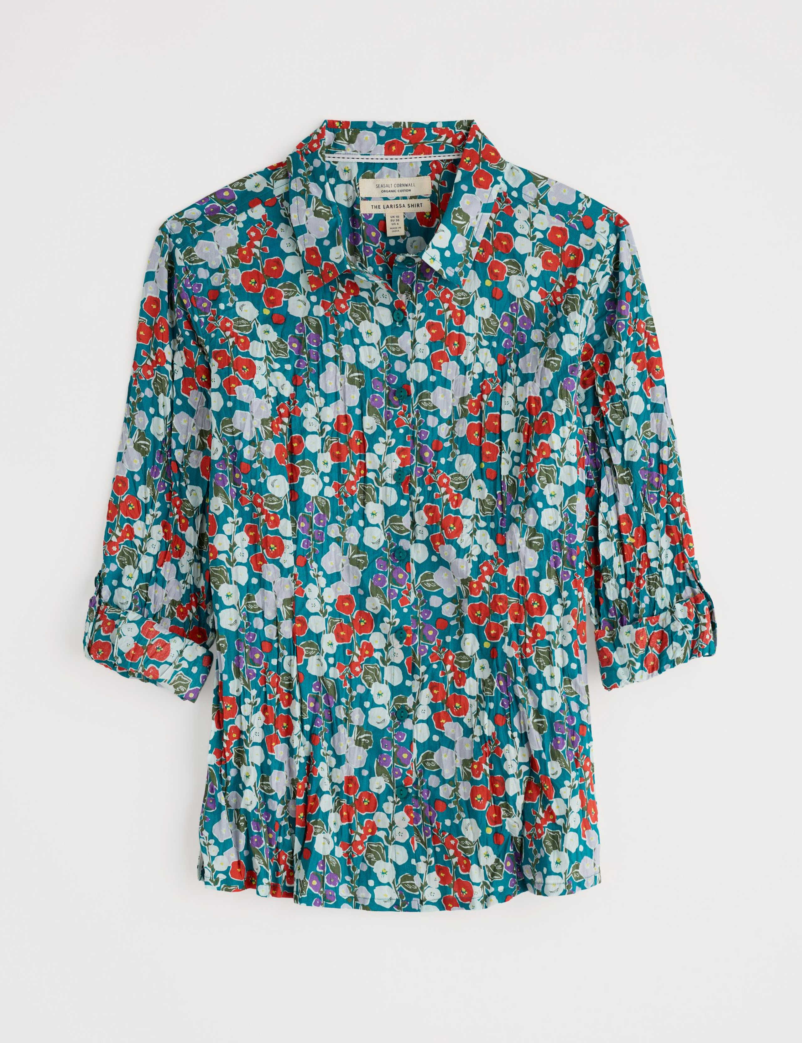 Pure Cotton Floral Collared Shirt 2 of 5