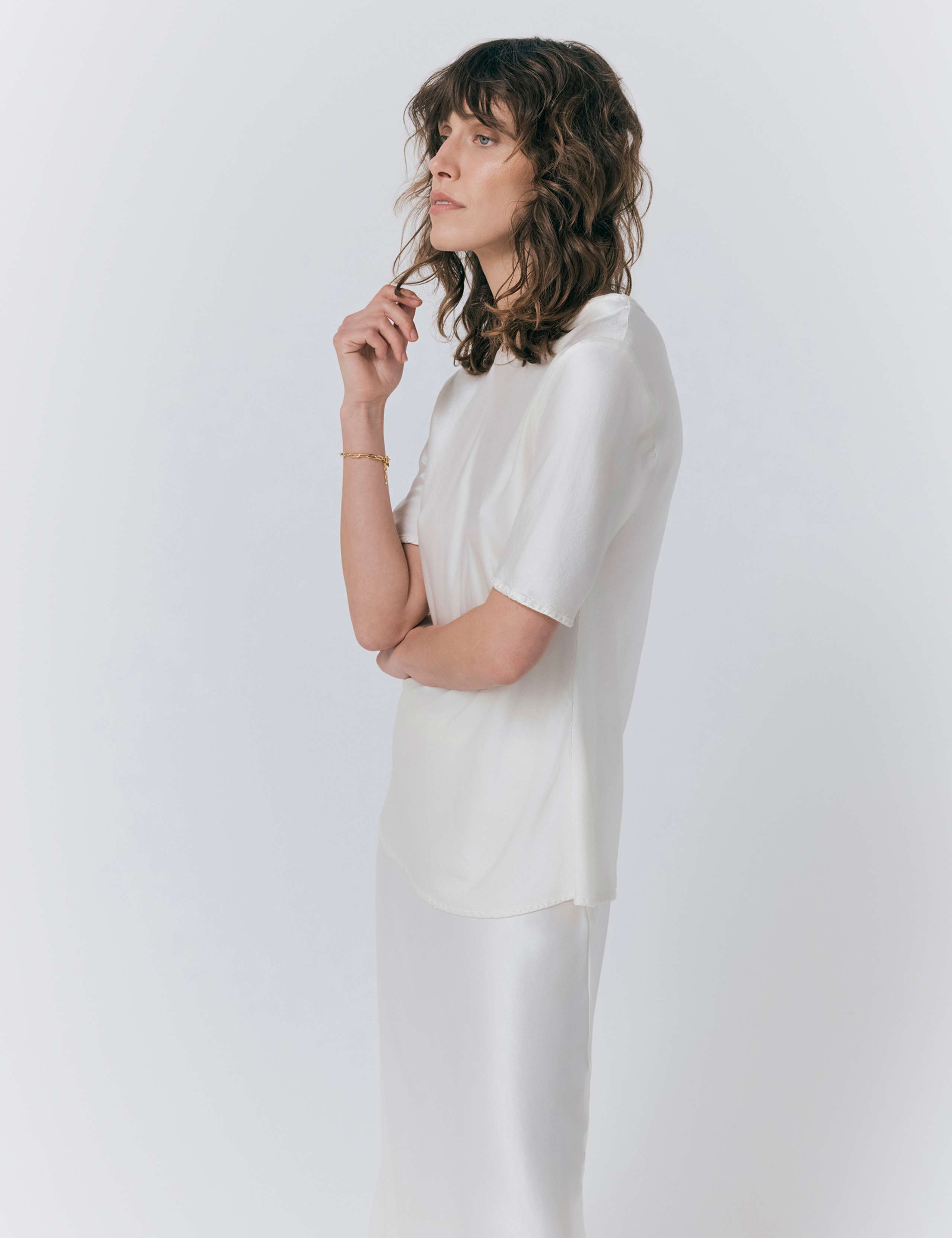 Satin Short Sleeve T-Shirt Top 4 of 4