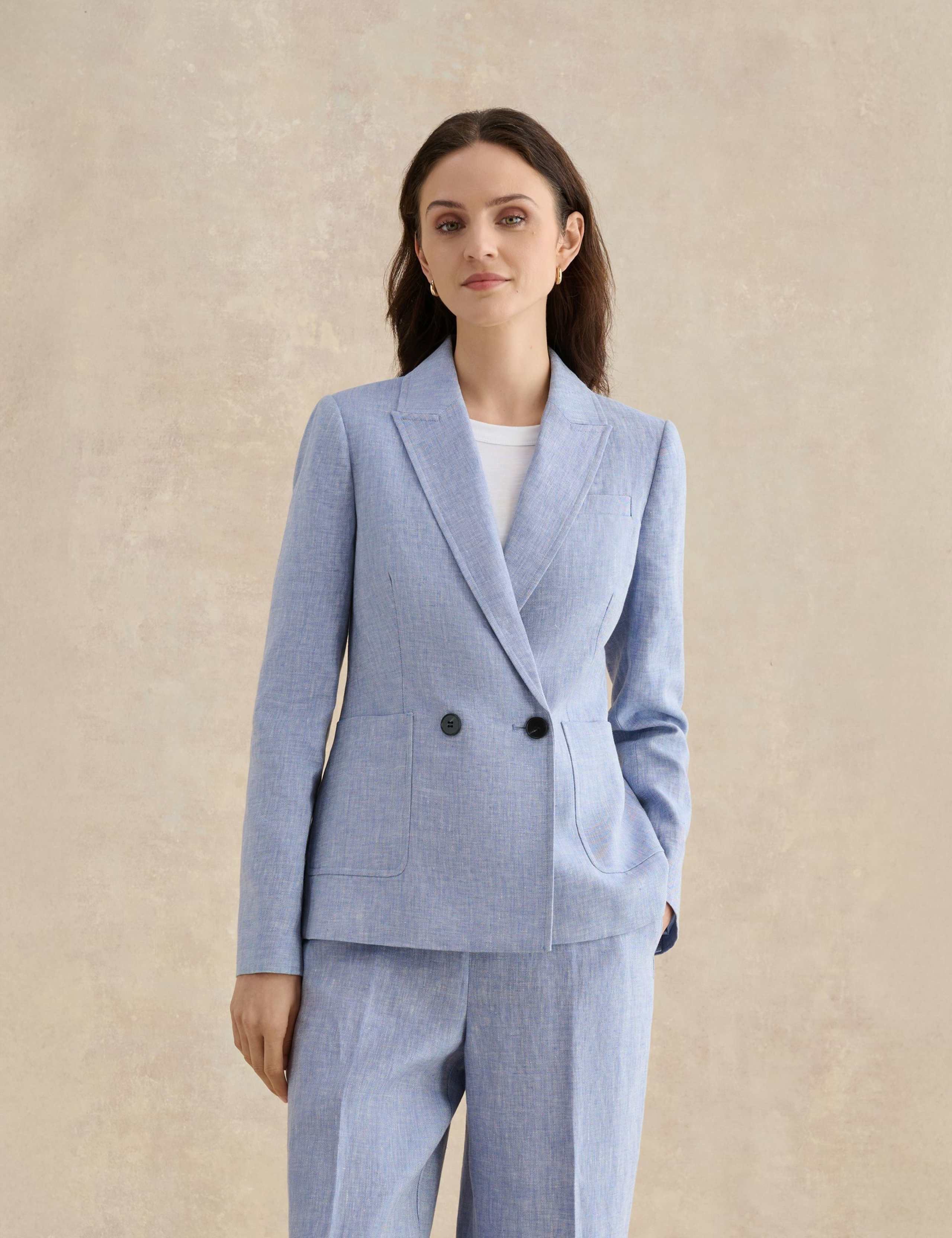 Pure Linen Collared Jacket 1 of 5