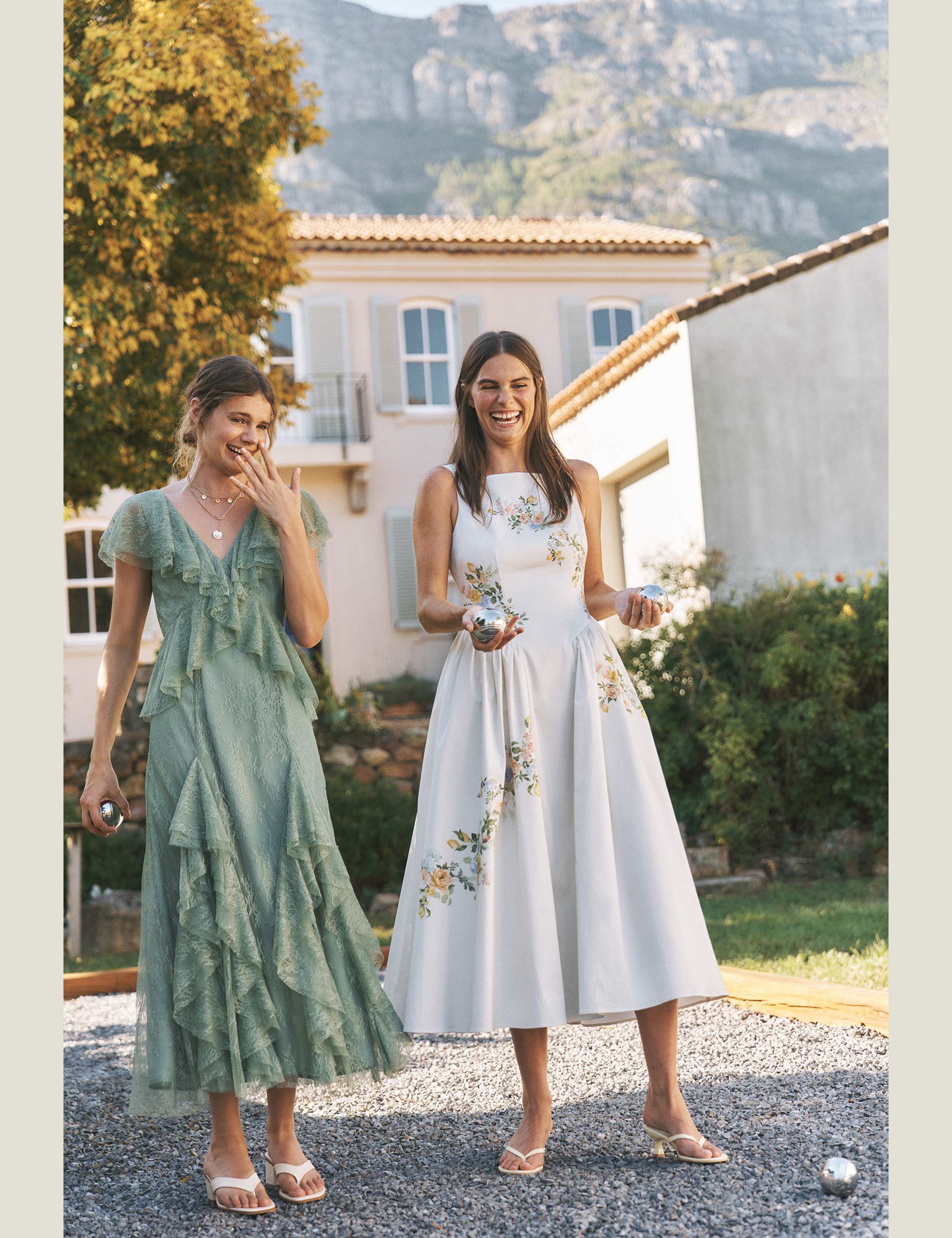 Cotton Rich Floral Square Neck Midi Dress 7 of 7