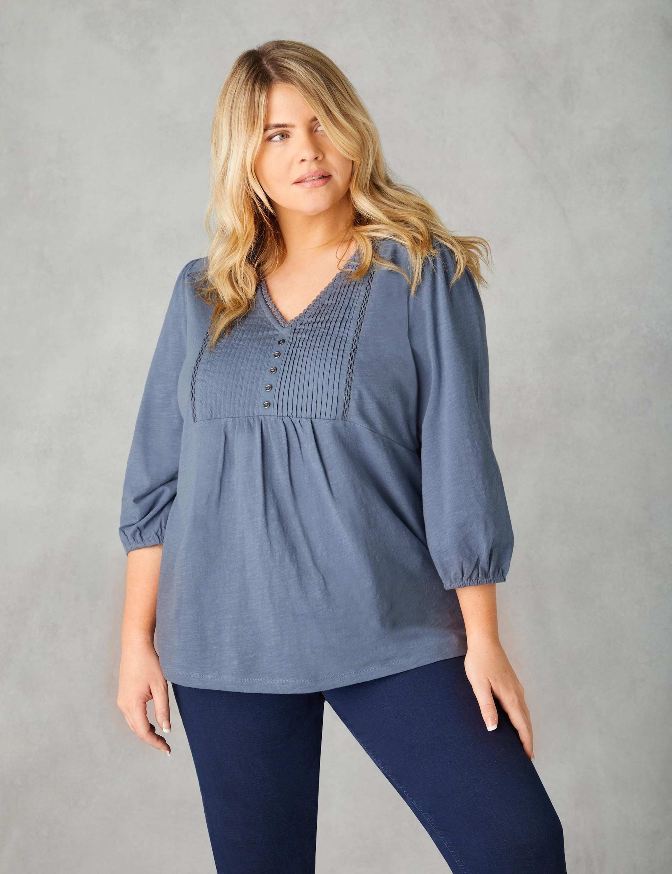 Pure Cotton Pintuck Top 1 of 8