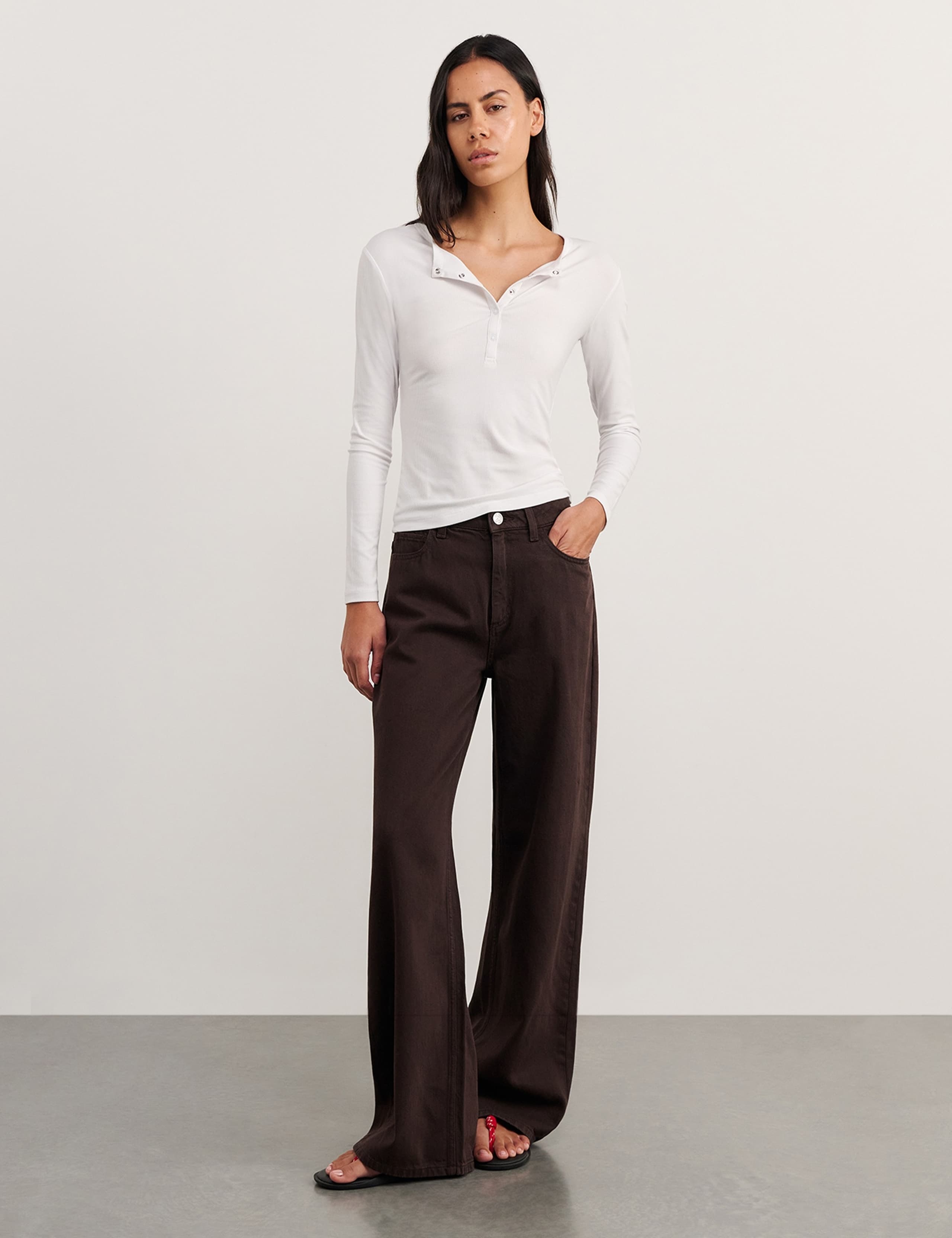 Round Neck Henley Top 3 of 6