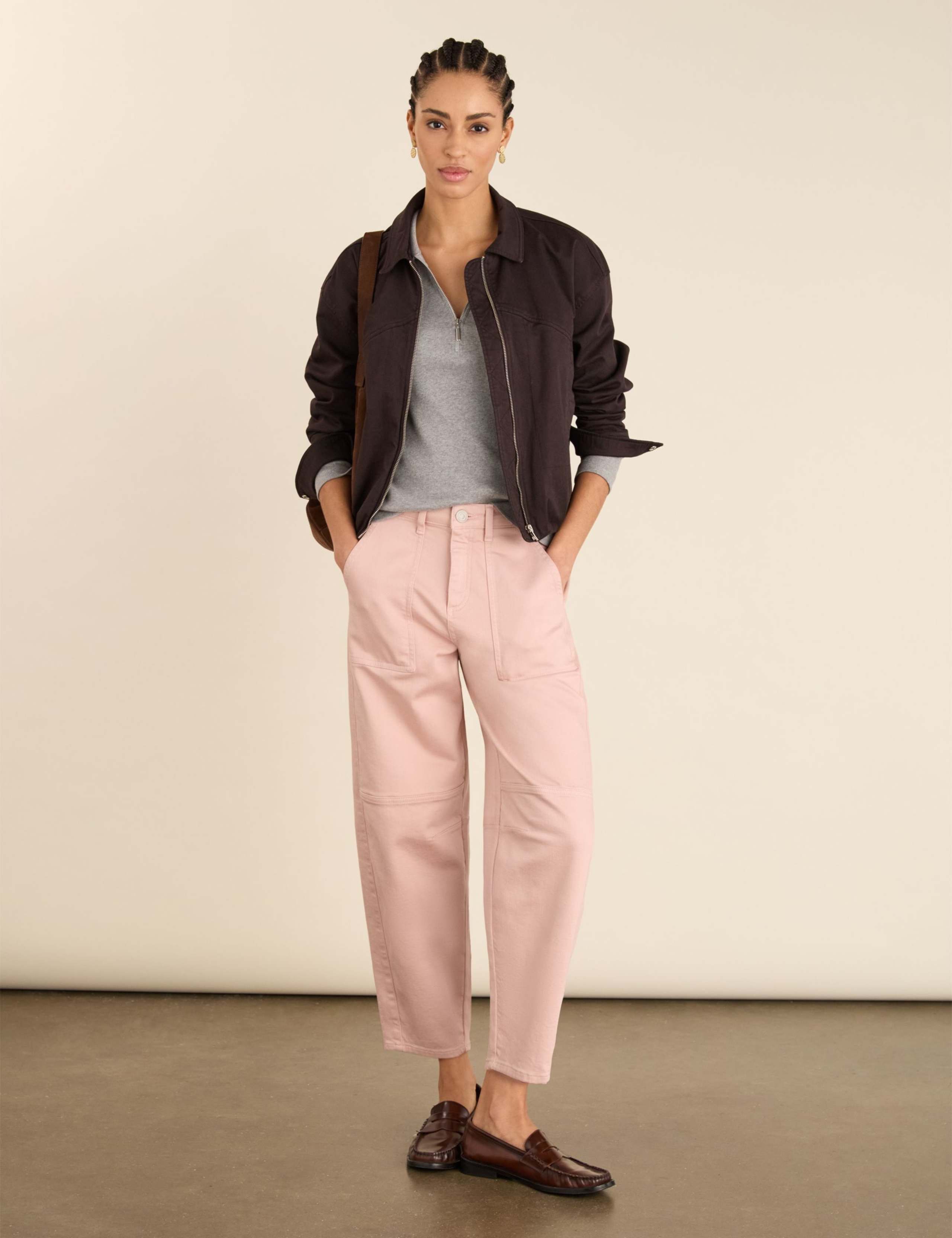 Pure Cotton Collared Half-Zip Top 4 of 5