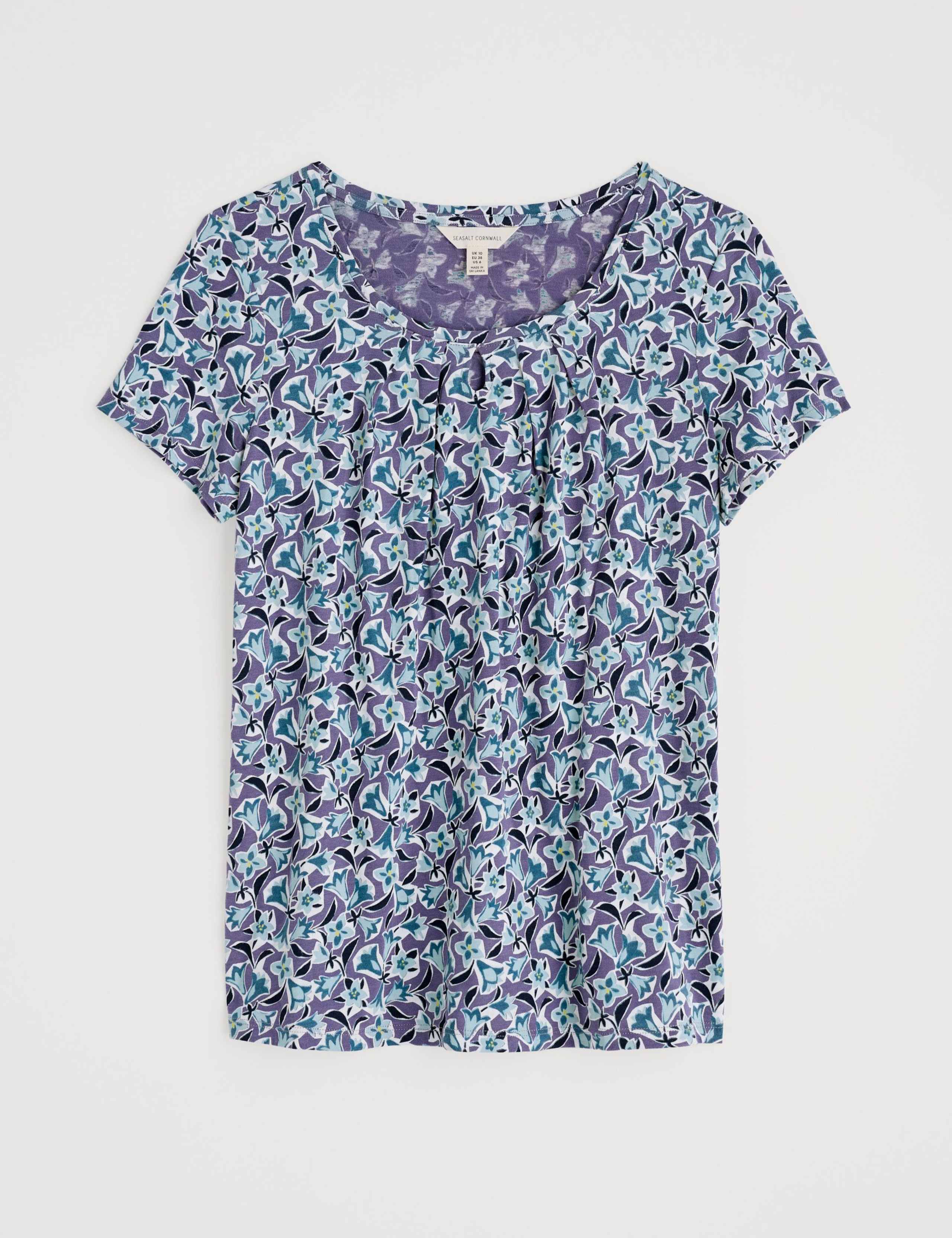 Floral Cut Out T-Shirt with Cotton 2 of 4