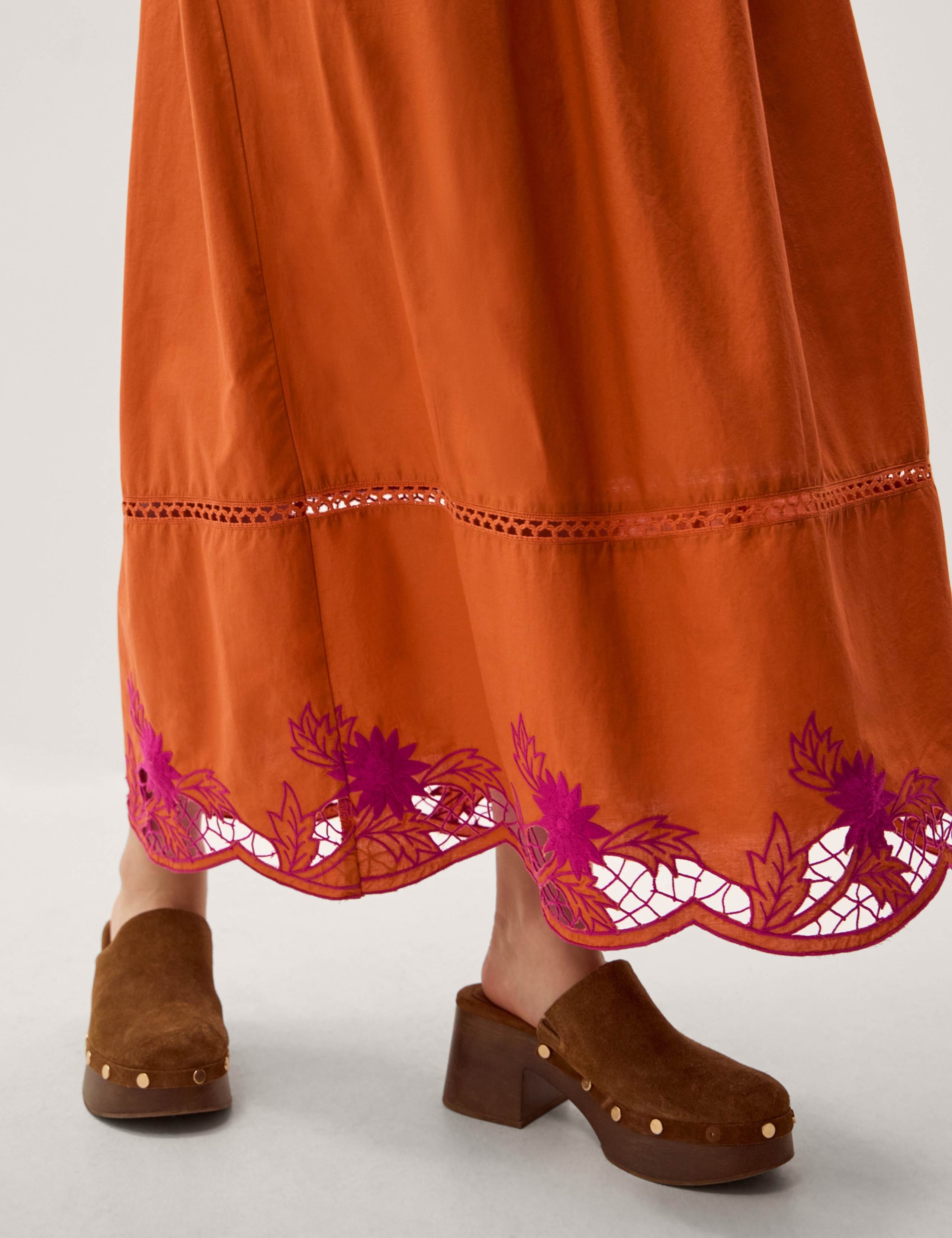 Fiona Pure Cotton Fabric Mix Maxi Dress 4 of 4